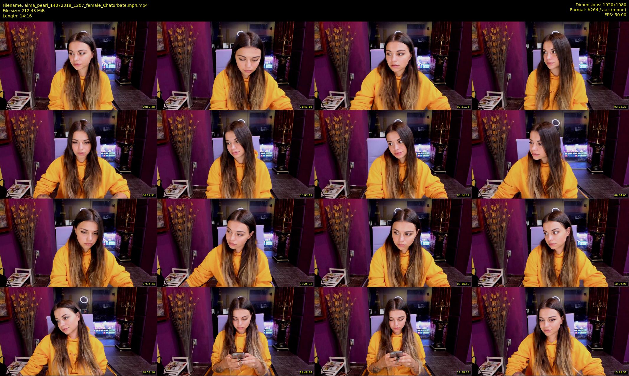 alma_pearl — 15 minute Chaturbate female cam show recording, 1080p, Jul 14, 2019