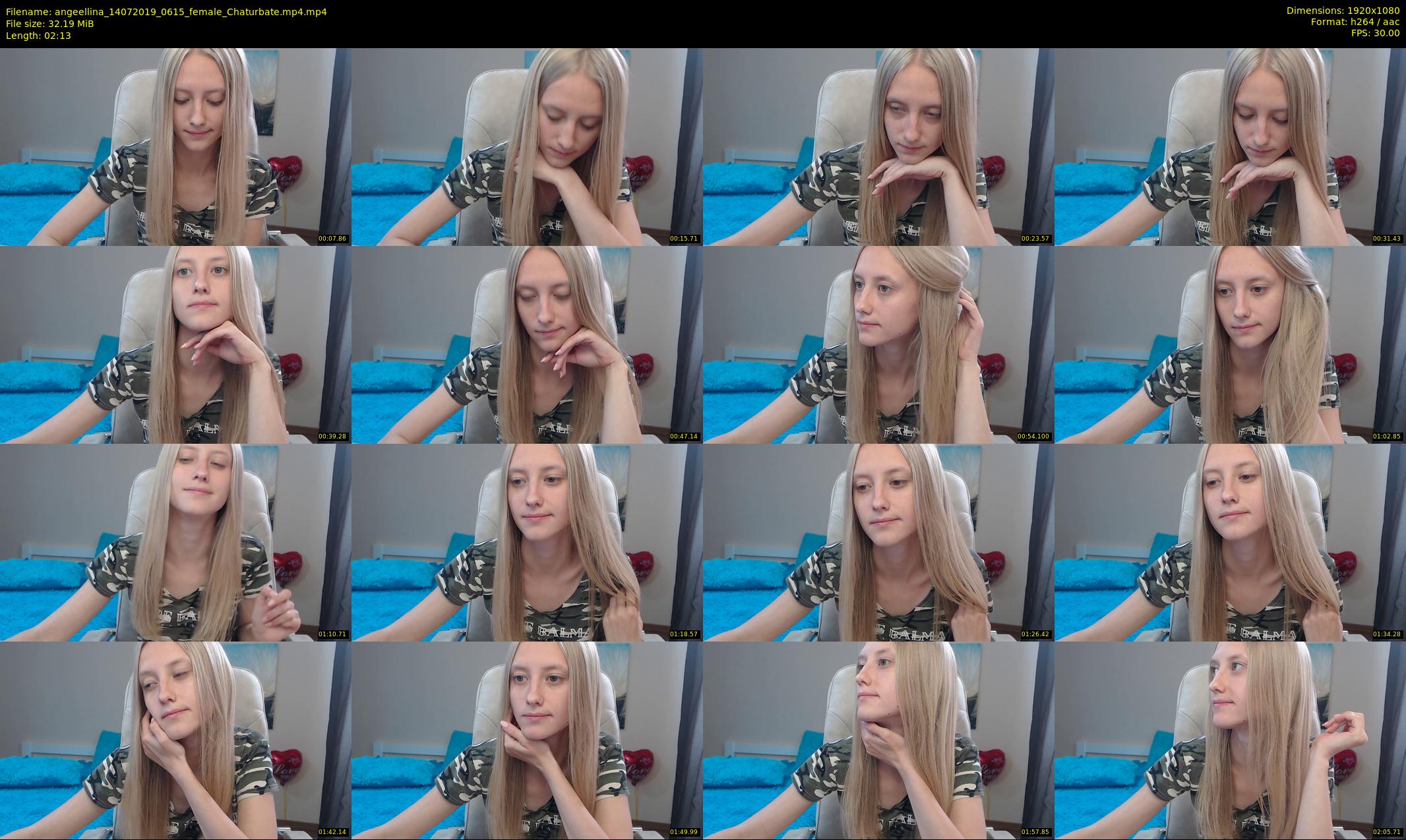angeellina — 3 minute Chaturbate female cam show recording, 1080p, Jul 14, 2019