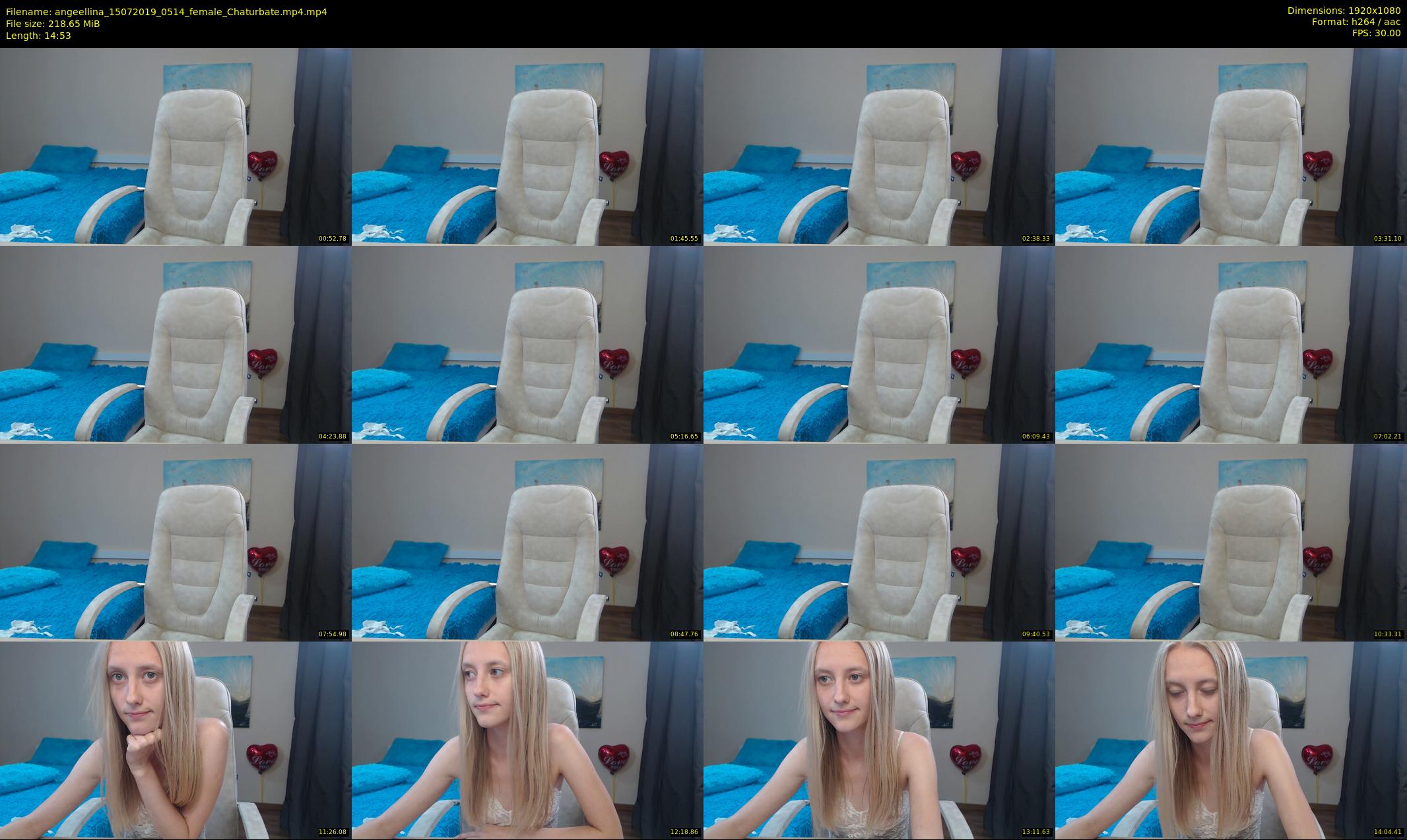 angeellina — 15 minute Chaturbate female cam show recording, 1080p, Jul 15, 2019