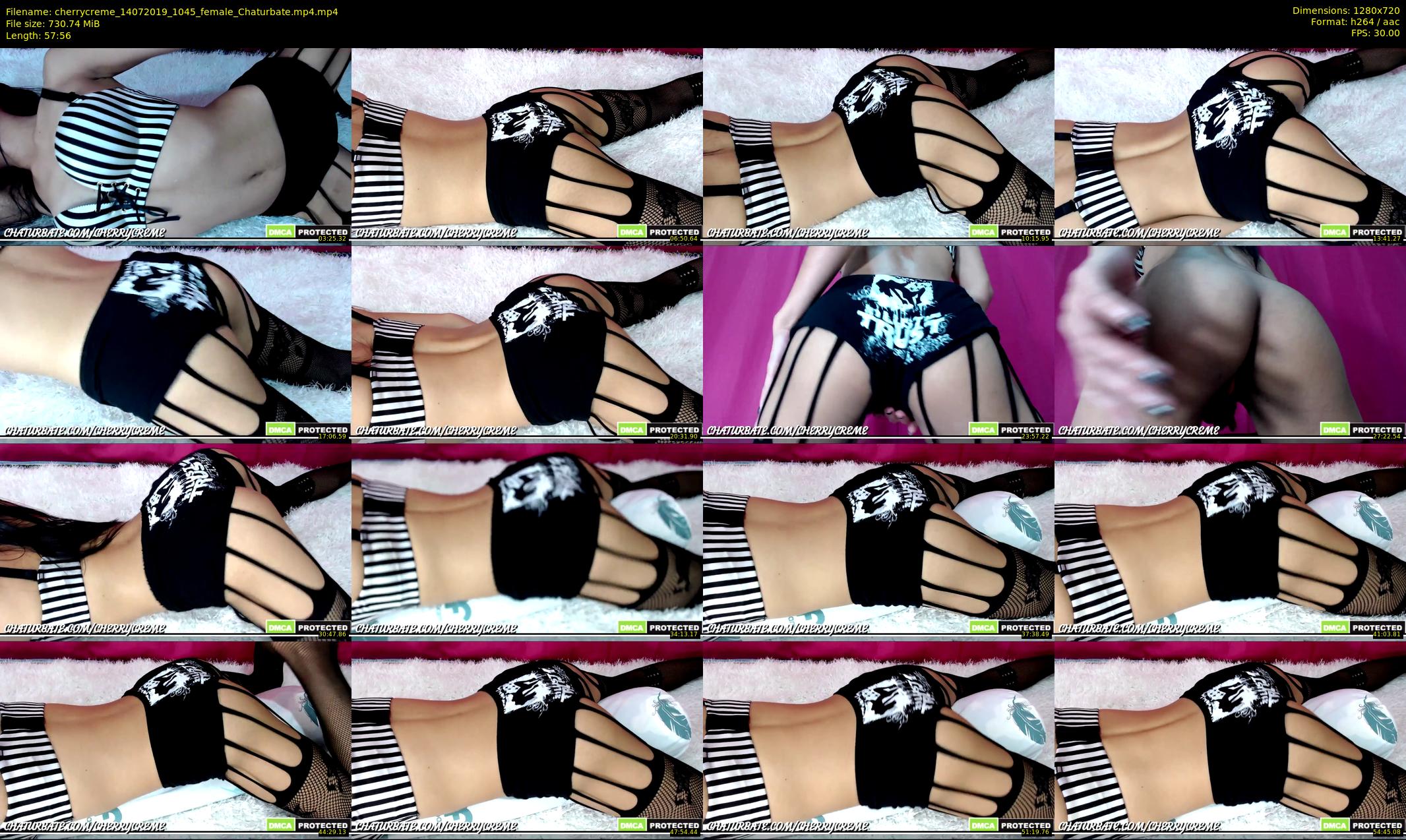 cherrycreme — 58 minute Chaturbate female cam show recording, 720p, Jul 14, 2019
