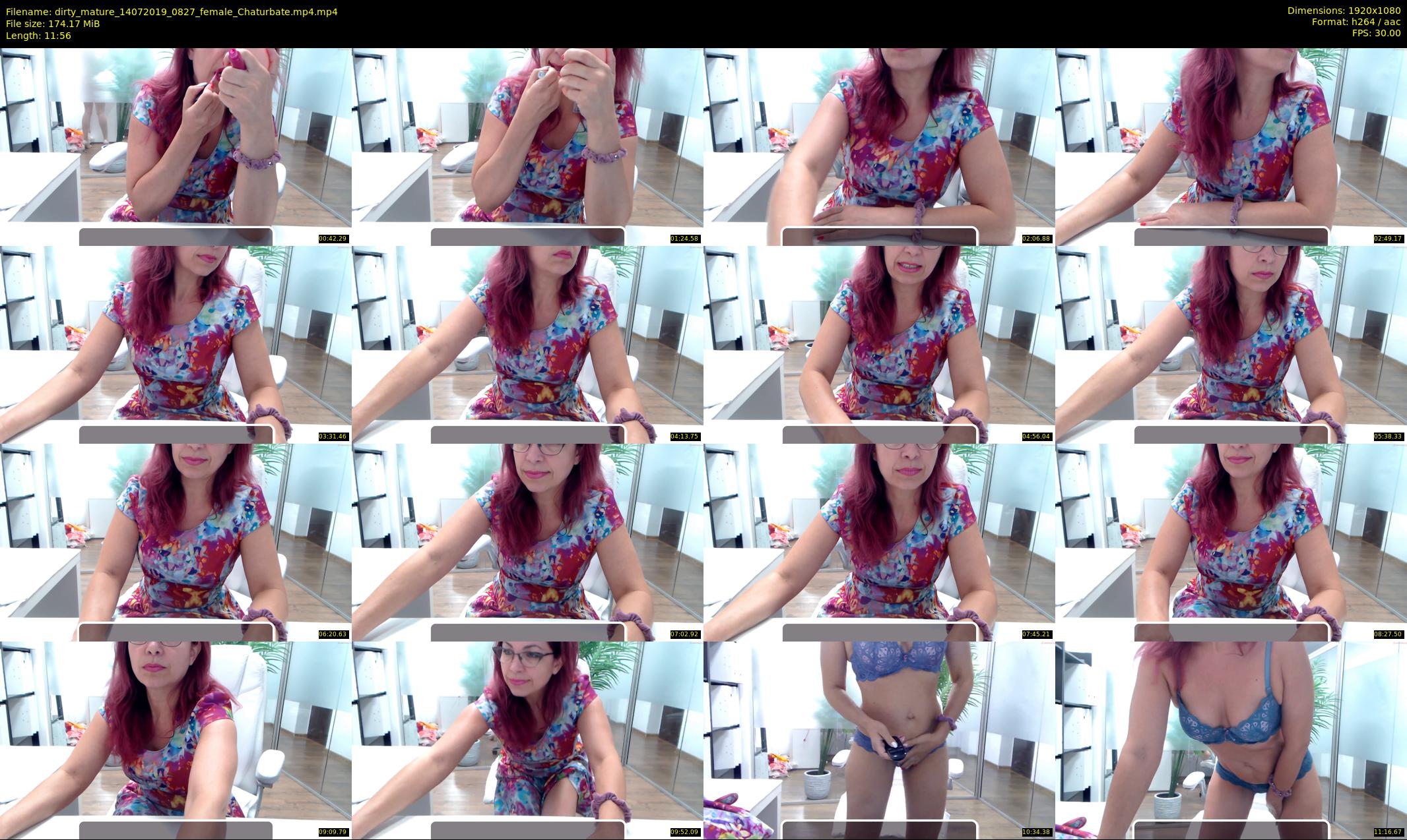 dirty_mature — 12 minute Chaturbate female cam show recording, 1080p, Jul 14, 2019