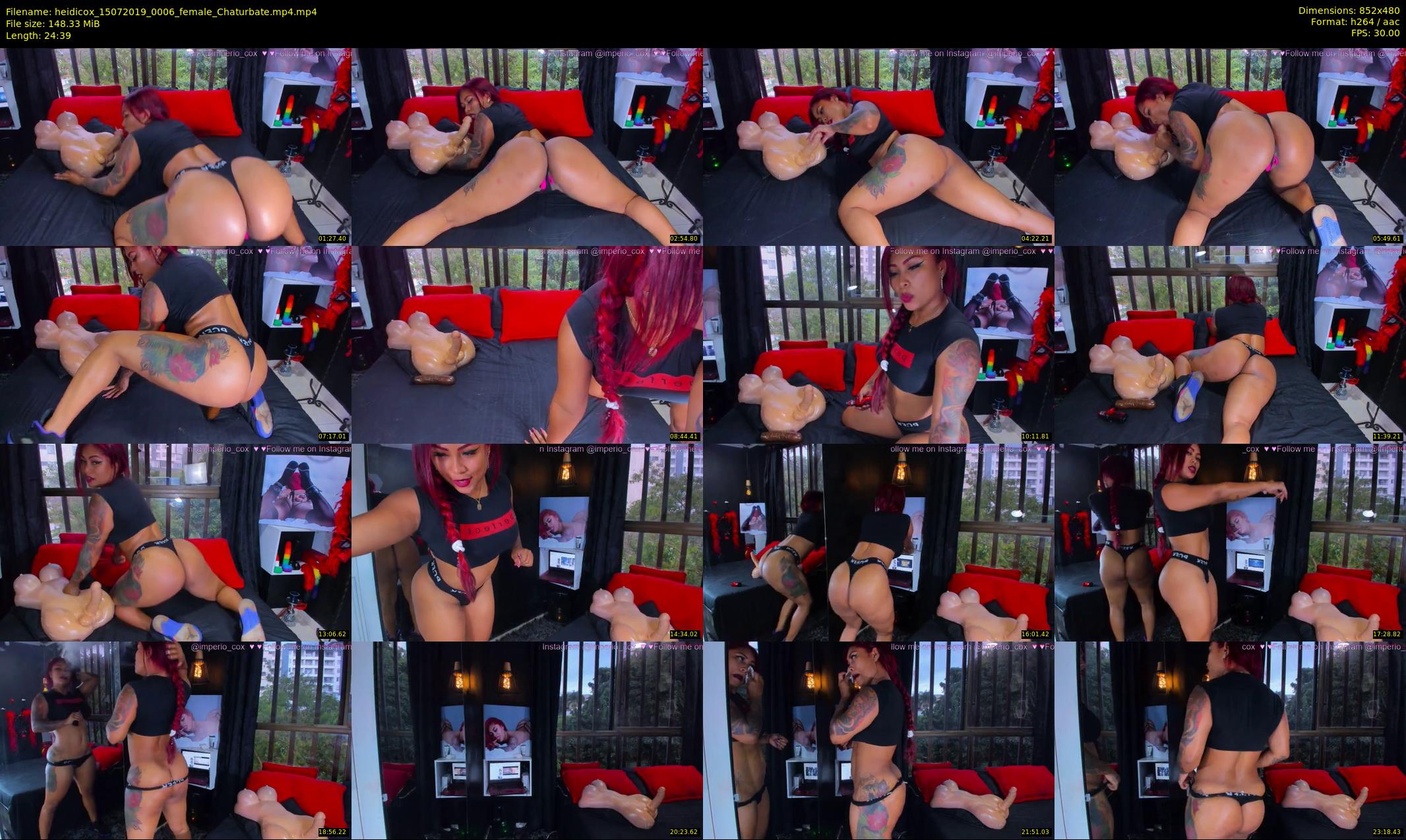 heidicox — 25 minute Chaturbate female cam show recording, 480p, Jul 15, 2019