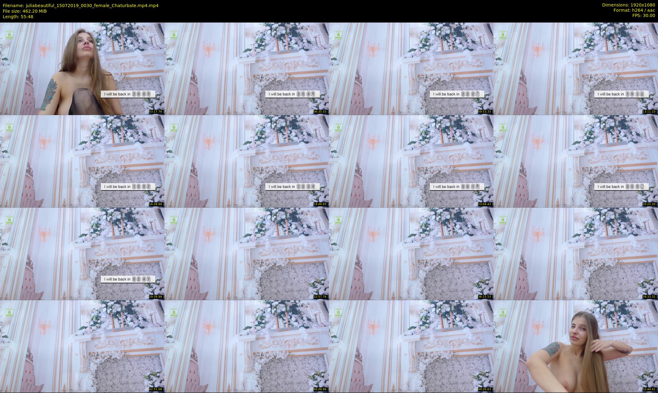 juliabeautiful — 56 minute Chaturbate female cam show recording, 1080p, Jul 15, 2019