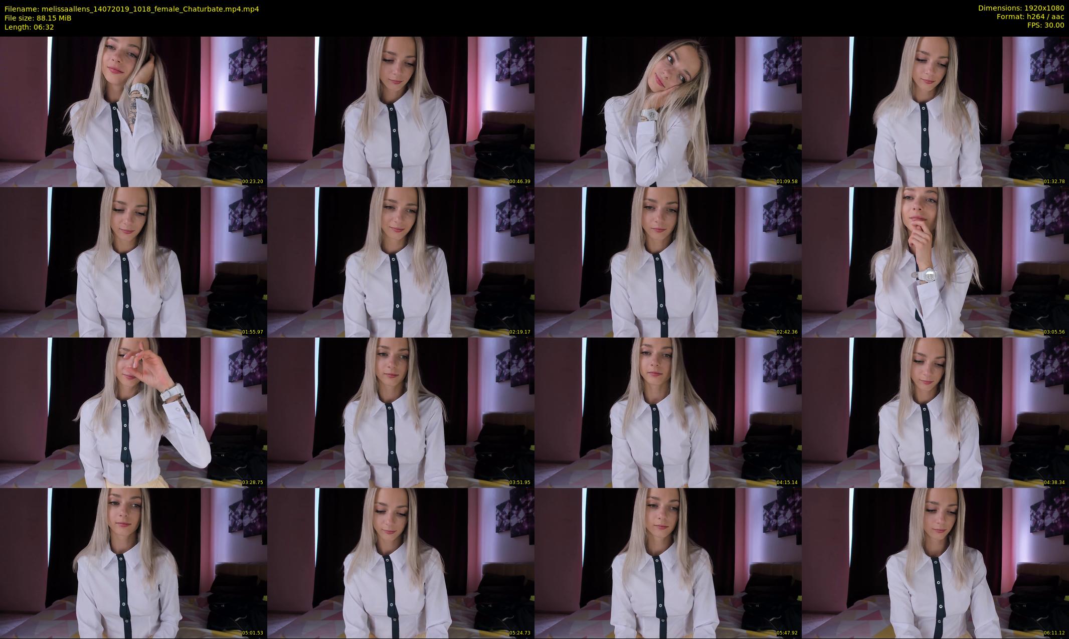 melissaallens — 7 minute Chaturbate female cam show recording, 1080p, Jul 14, 2019
