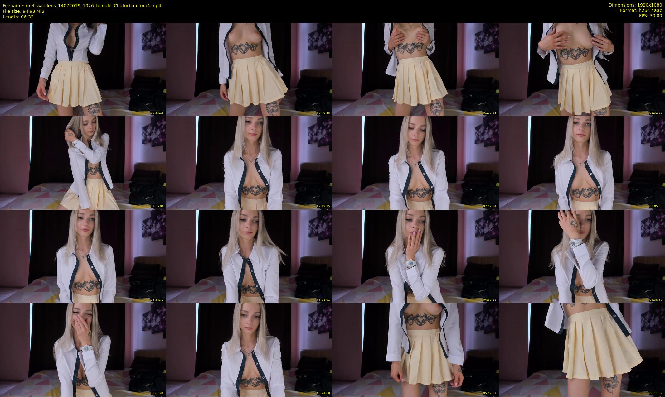 melissaallens — 7 minute Chaturbate female cam show recording, 1080p, Jul 14, 2019