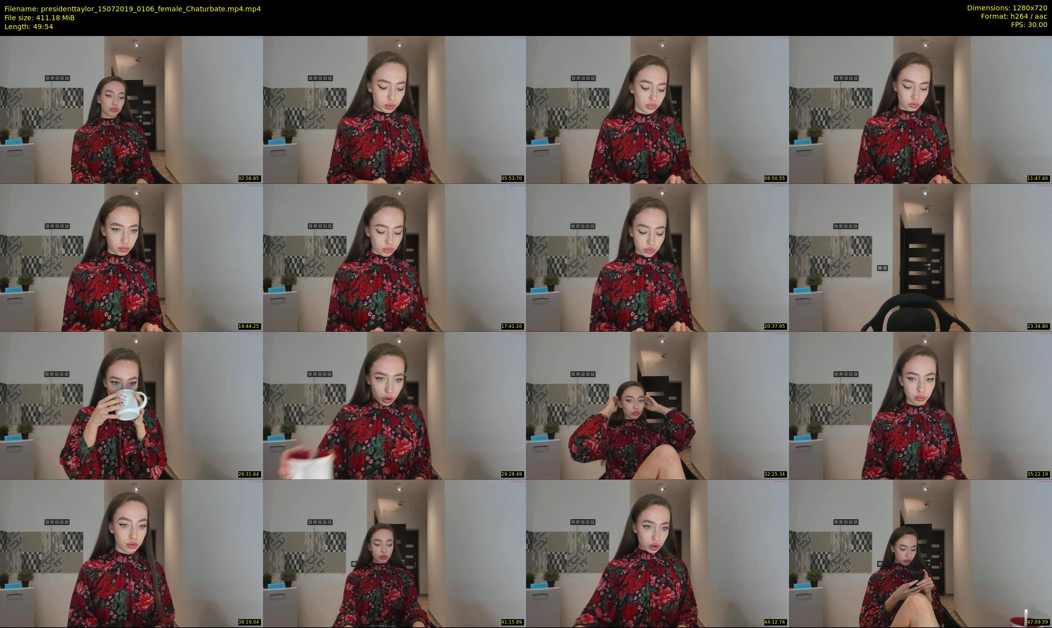presidenttaylor — 50 minute Chaturbate female cam show recording, 720p, Jul 15, 2019