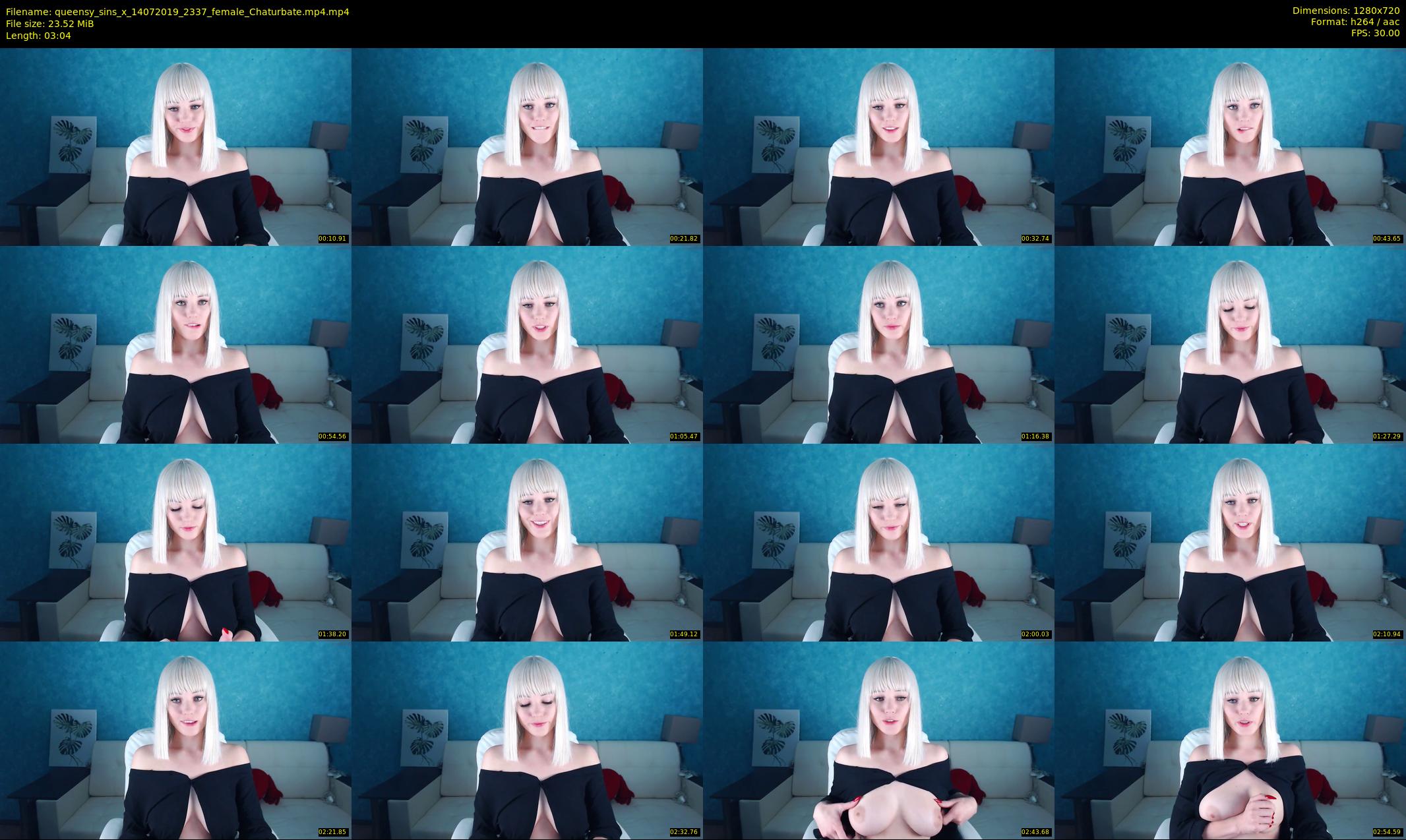 queensy_sins_x — 4 minute Chaturbate female cam show recording, 720p, Jul 14, 2019