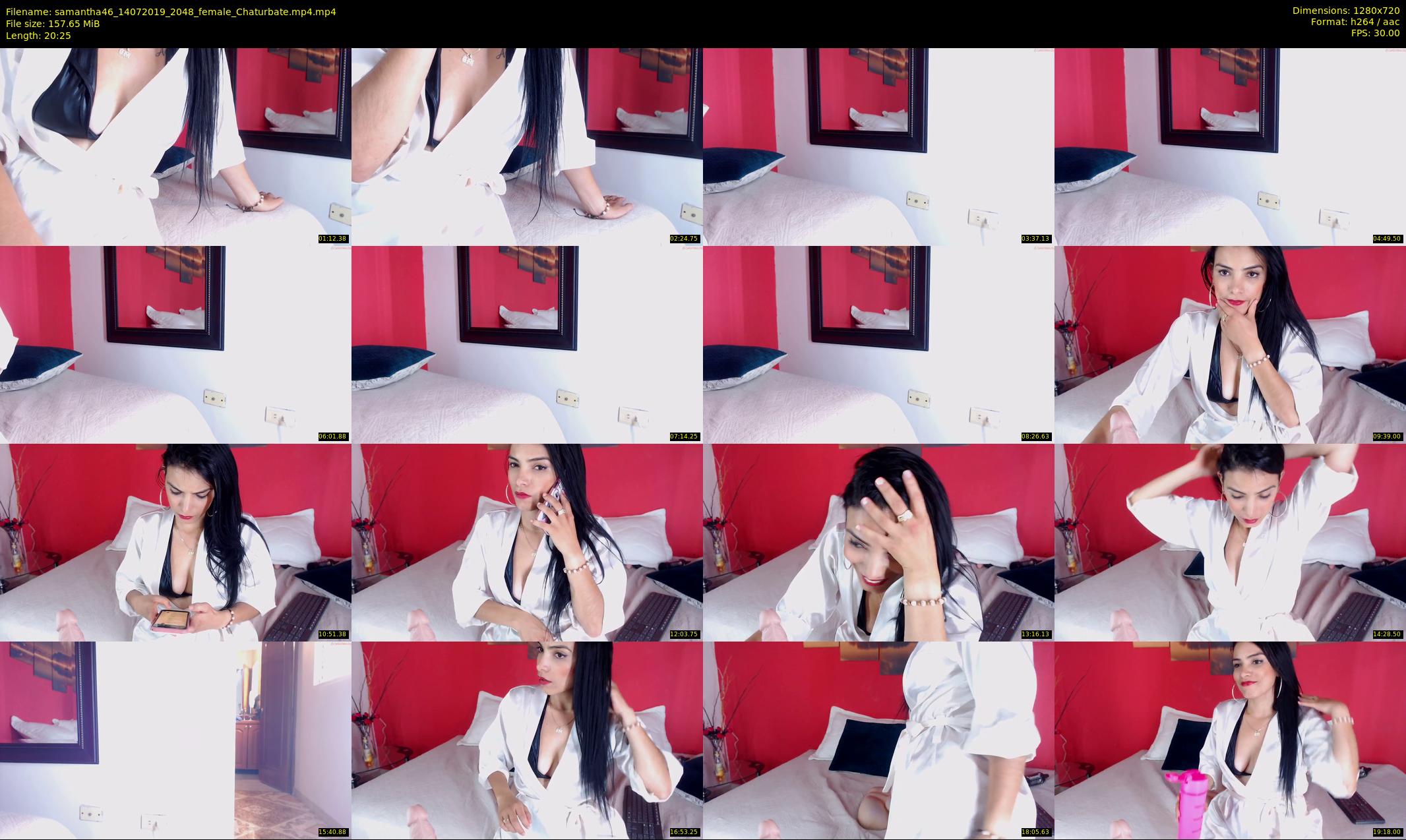 samantha46 — 21 minute Chaturbate female cam show recording, 720p, Jul 14, 2019