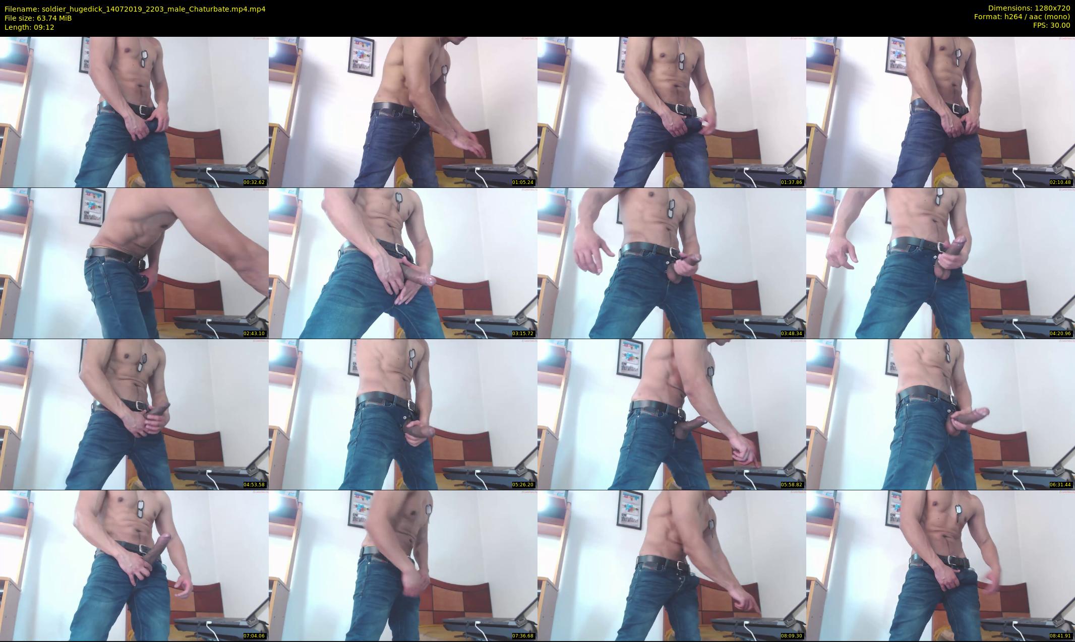 soldier_hugedick — 10 minute Chaturbate male cam show recording, 720p, Jul 14, 2019
