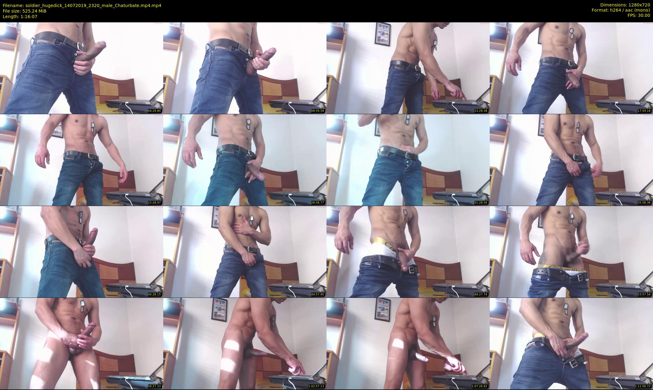 soldier_hugedick — 77 minute Chaturbate male cam show recording, 720p, Jul 14, 2019