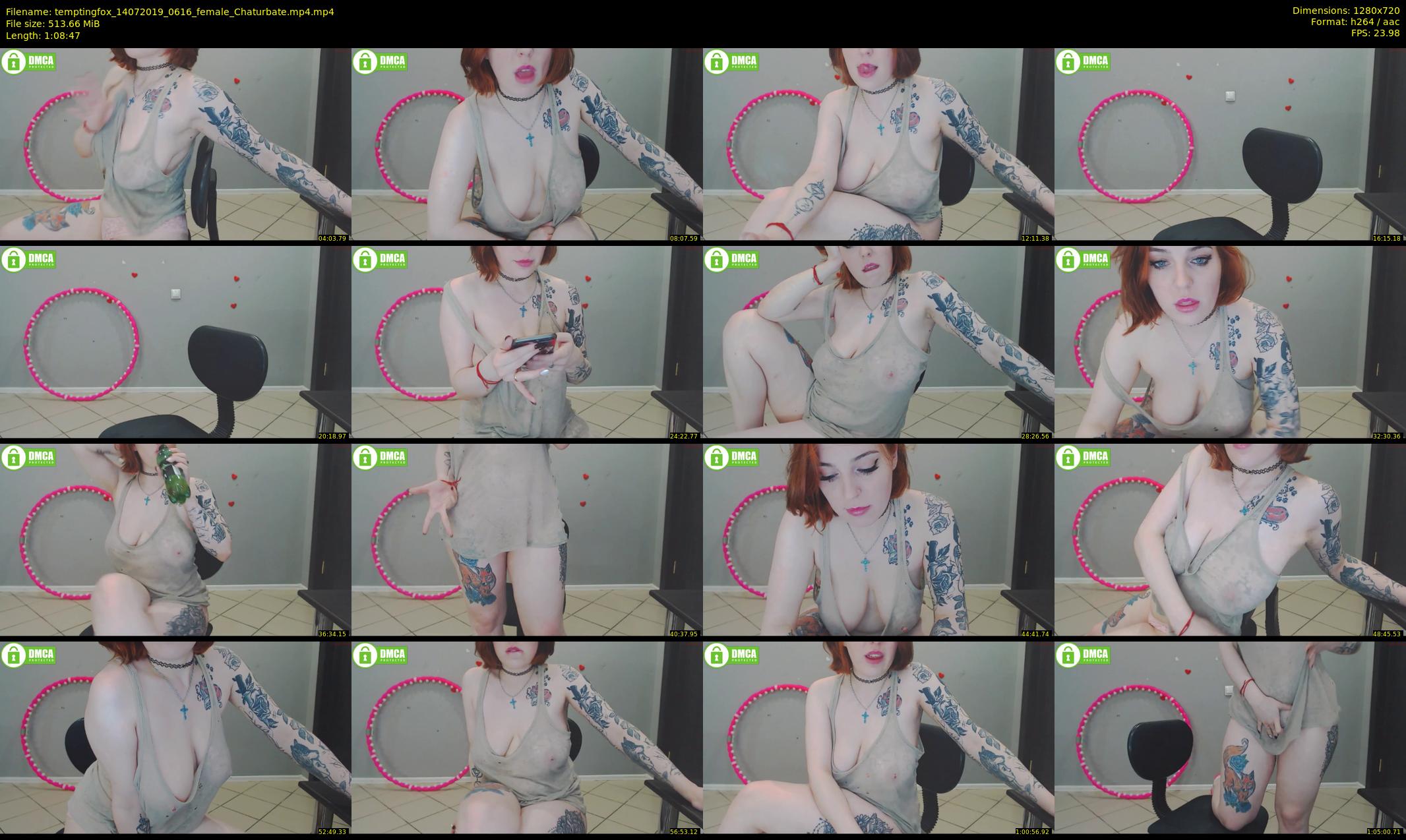 temptingfox — 69 minute Chaturbate female cam show recording, 720p, Jul 14, 2019