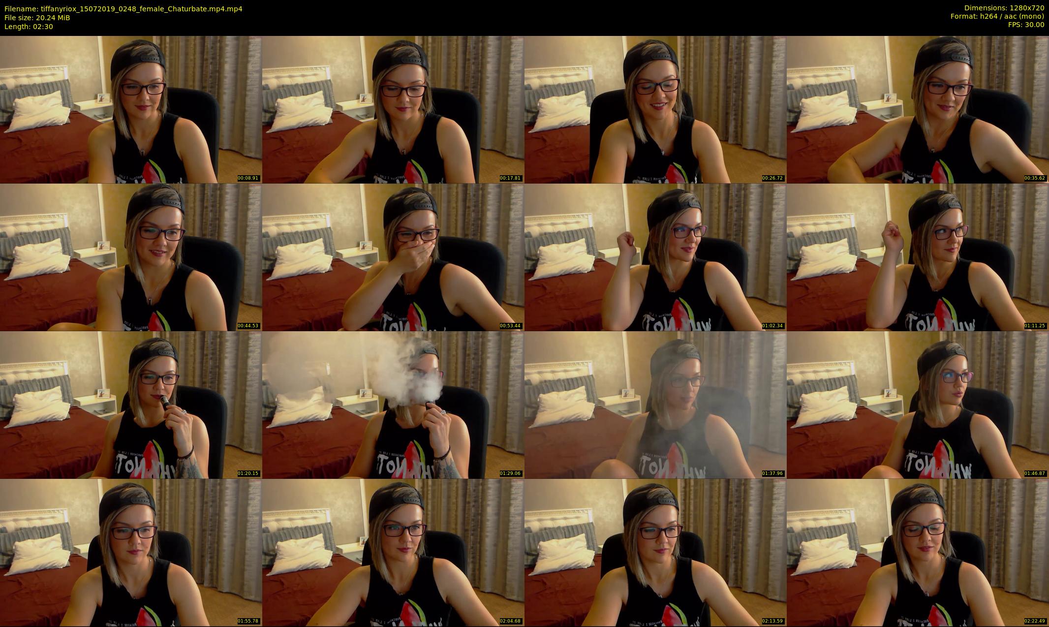 tiffanyriox — 3 minute Chaturbate female cam show recording, 720p, Jul 15, 2019