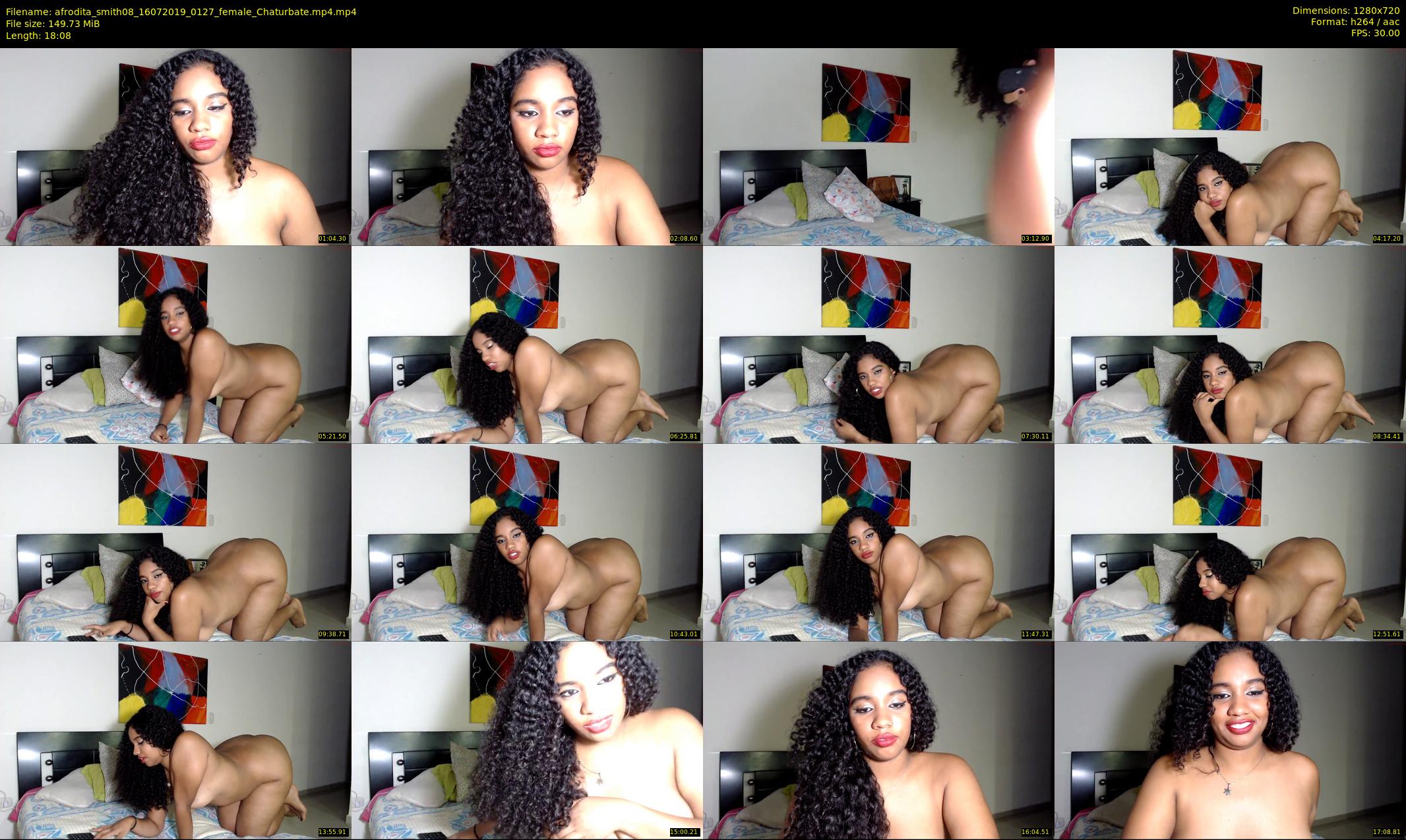 afrodita_smith08 — 19 minute Chaturbate female cam show recording, 720p, Jul 16, 2019