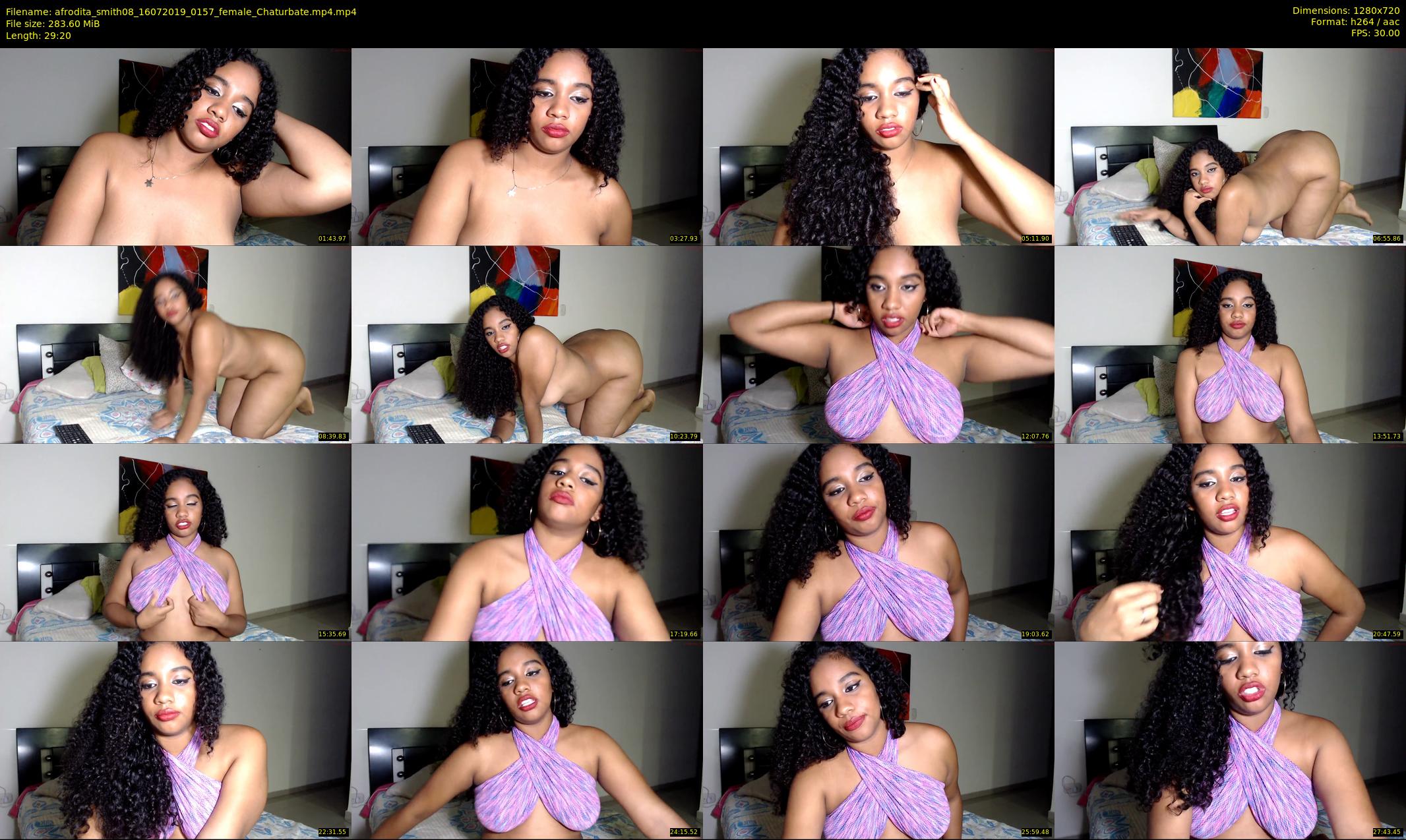 afrodita_smith08 — 30 minute Chaturbate female cam show recording, 720p, Jul 16, 2019