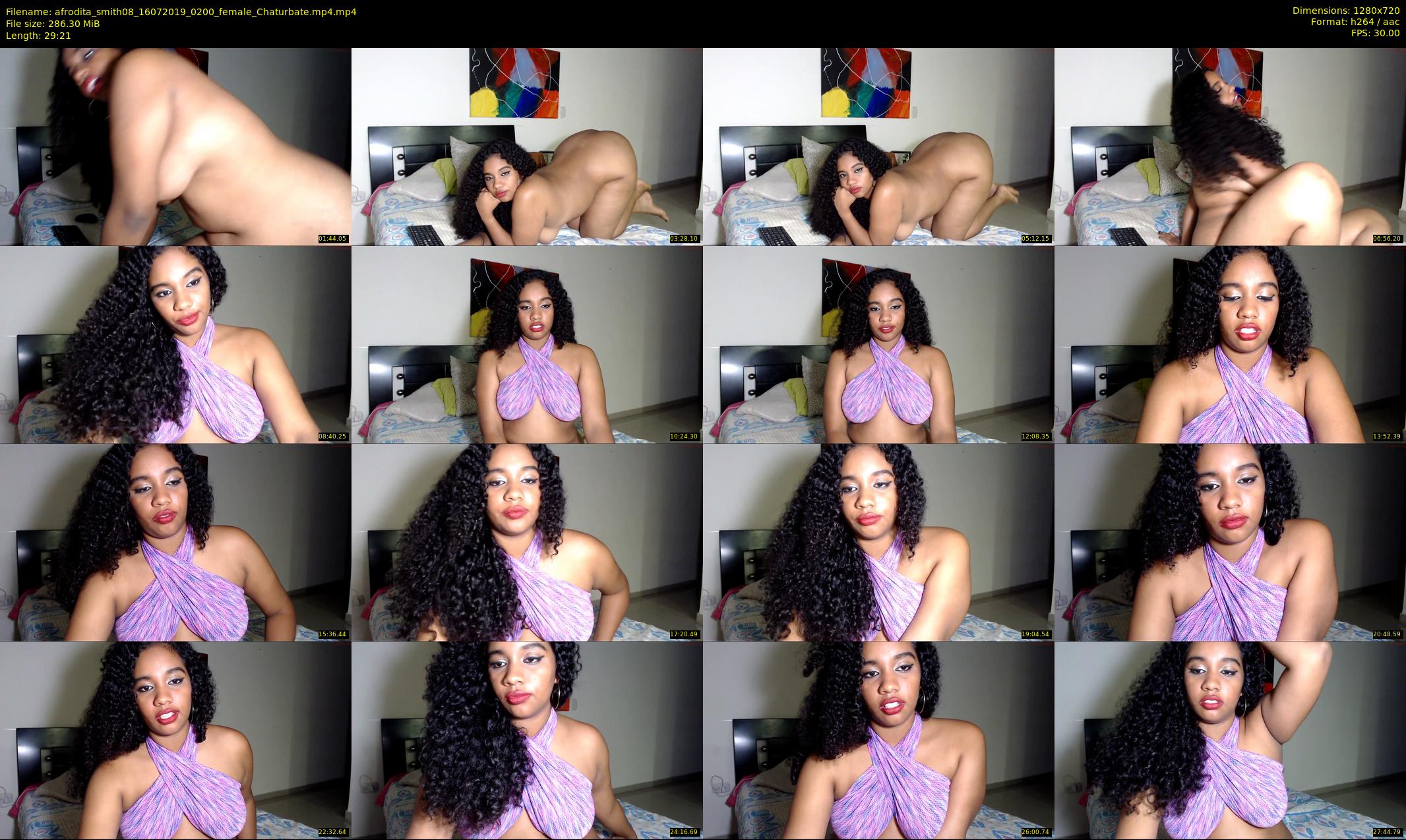 afrodita_smith08 — 30 minute Chaturbate female cam show recording, 720p, Jul 16, 2019