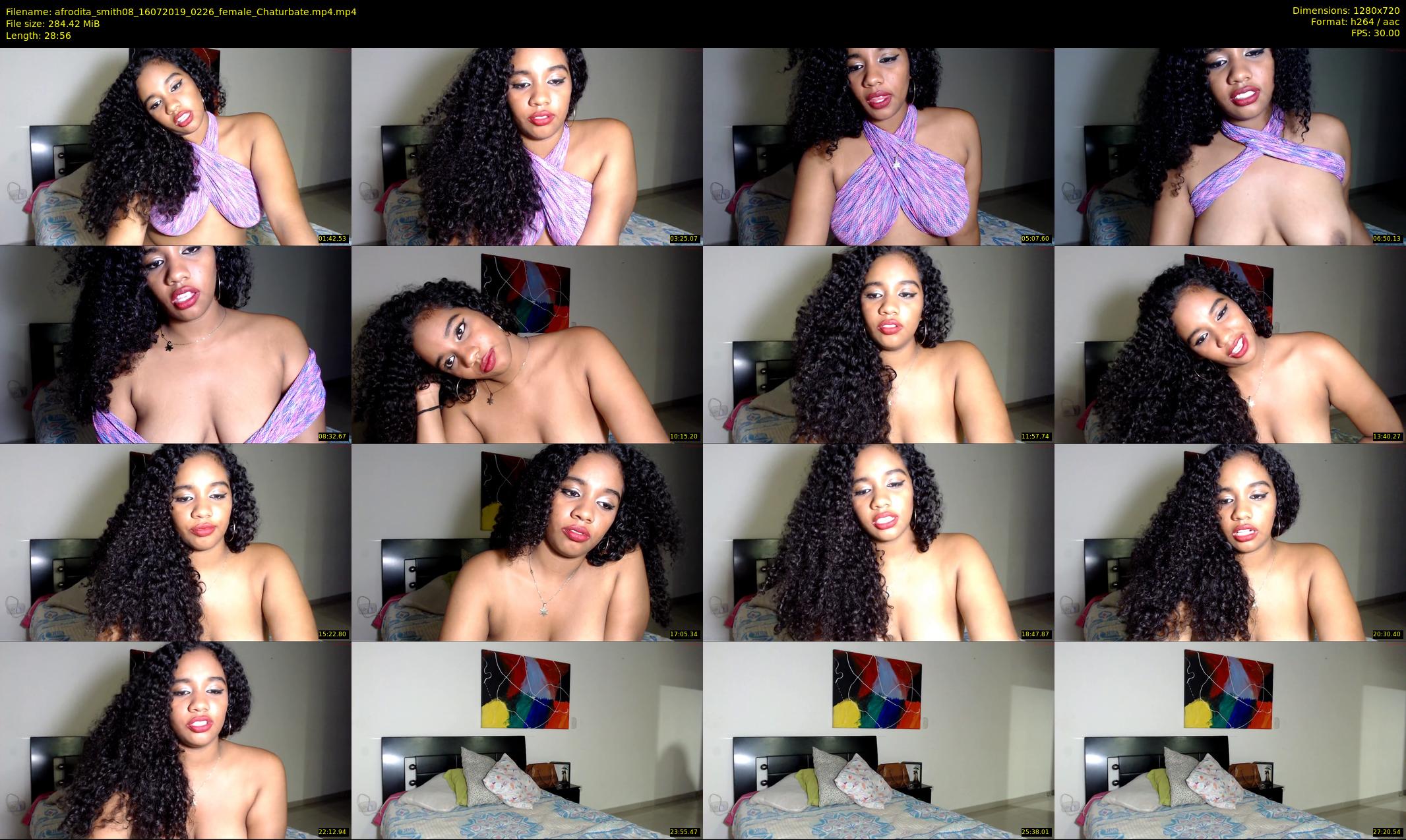 afrodita_smith08 — 29 minute Chaturbate female cam show recording, 720p, Jul 16, 2019