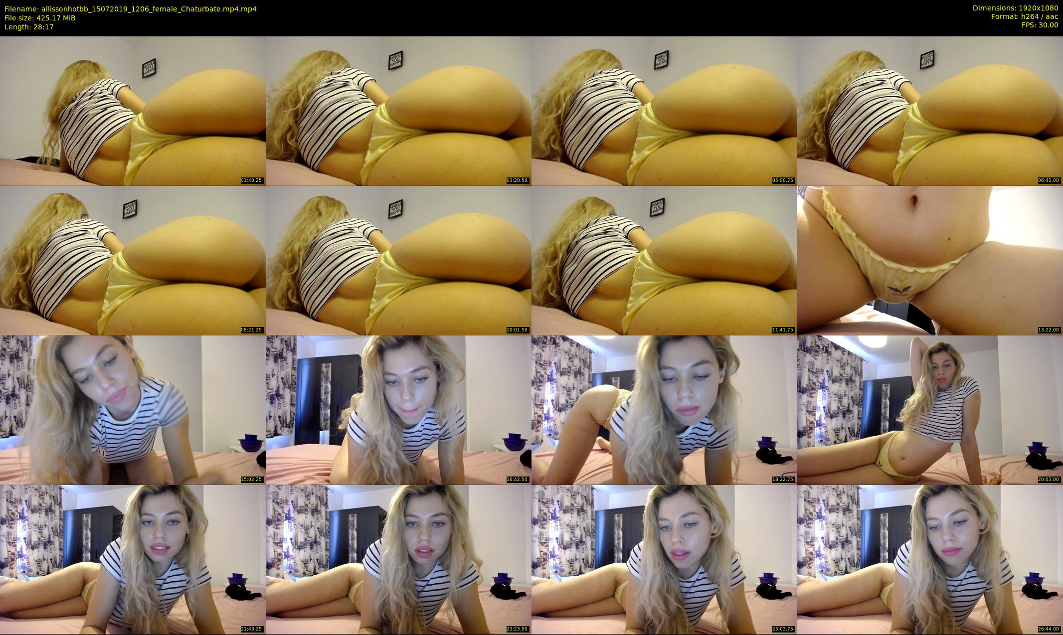 allissonhotbb — 29 minute Chaturbate female cam show recording, 1080p, Jul 15, 2019