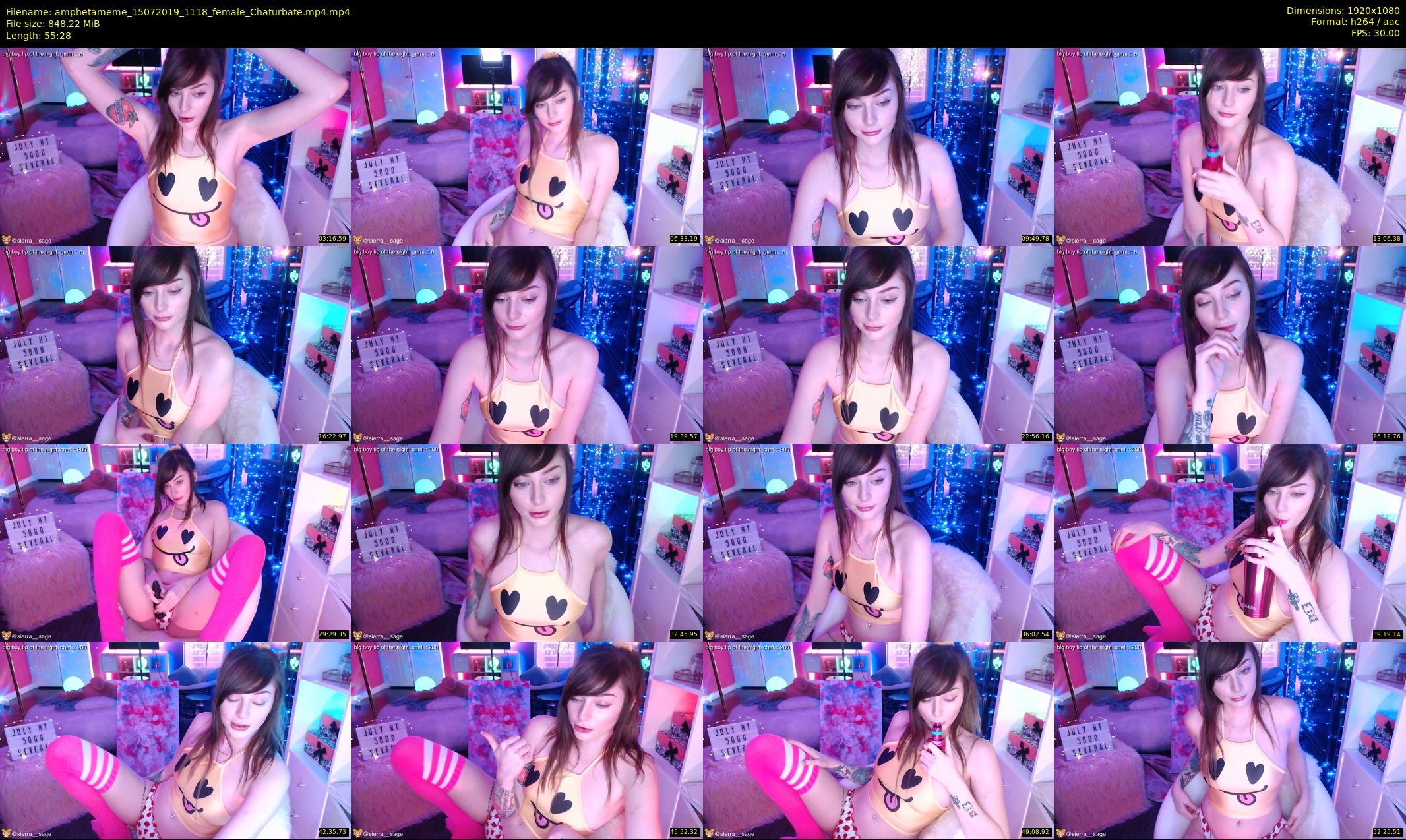amphetameme — 56 minute Chaturbate female cam show recording, 1080p, Jul 15, 2019