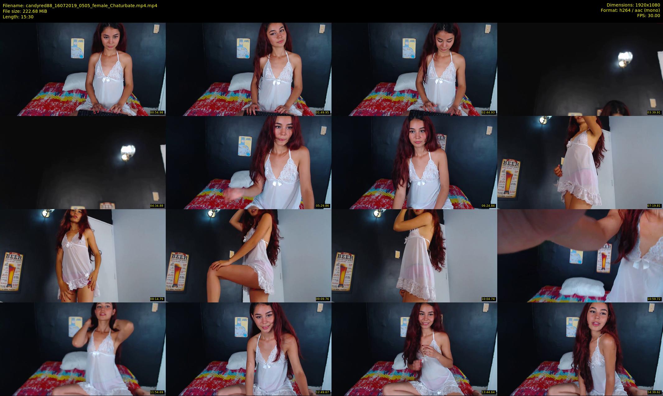 candyred88 — 16 minute Chaturbate female cam show recording, 1080p, Jul 16, 2019