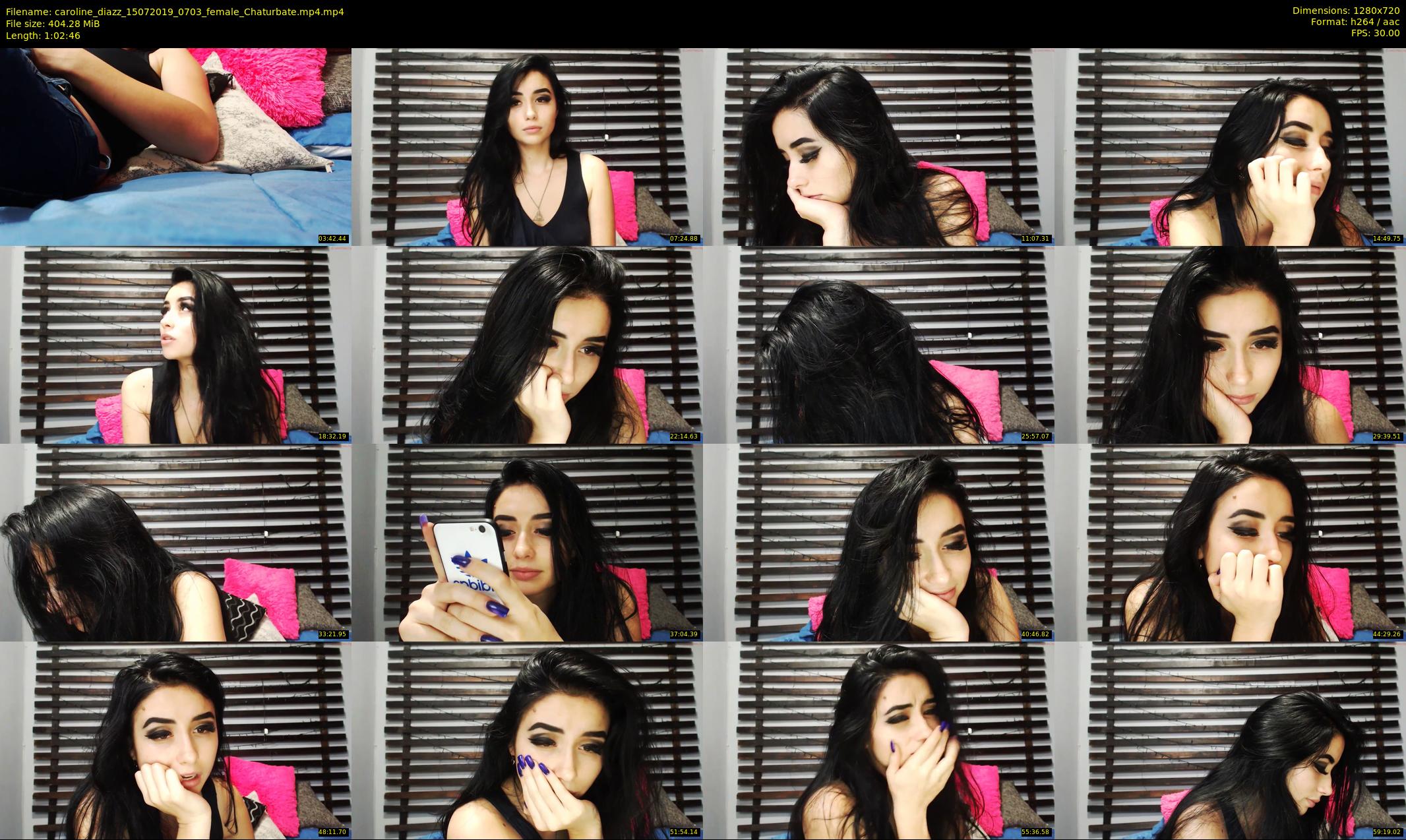 caroline_diazz — 63 minute Chaturbate female cam show recording, 720p, Jul 15, 2019