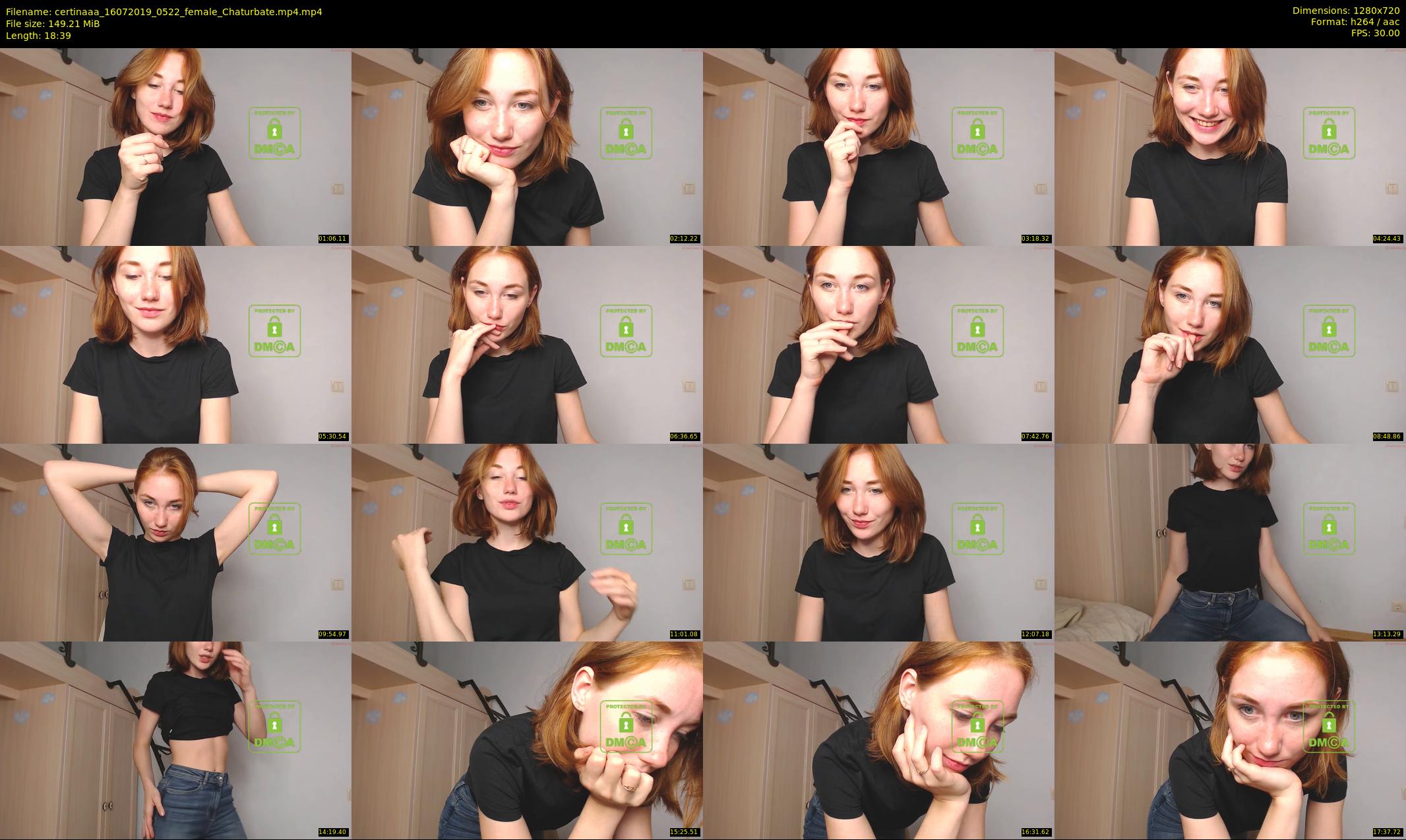 certinaaa — 19 minute Chaturbate female cam show recording, 720p, Jul 16, 2019