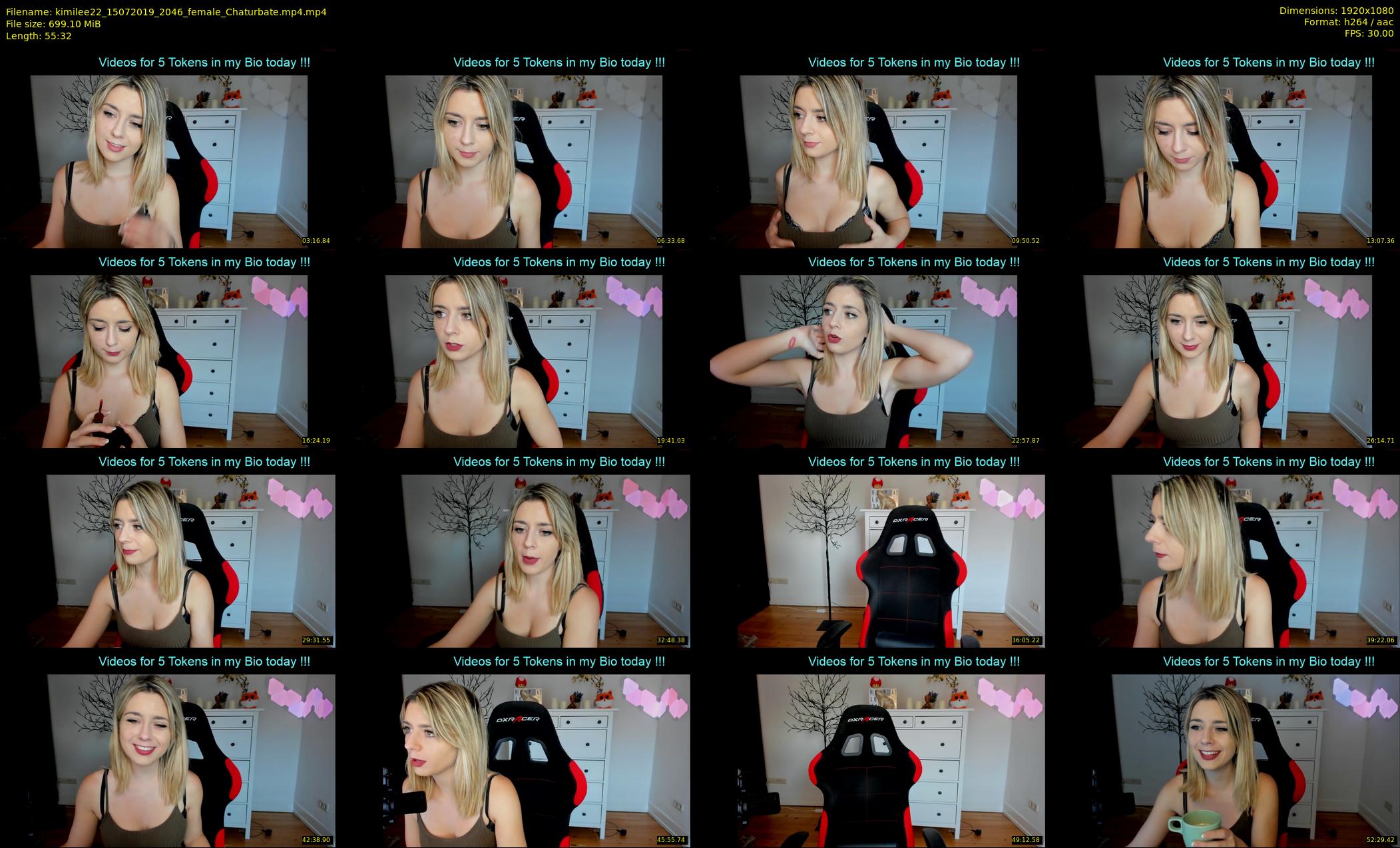 kimilee22 — 56 minute Chaturbate female cam show recording, 1080p, Jul 15, 2019