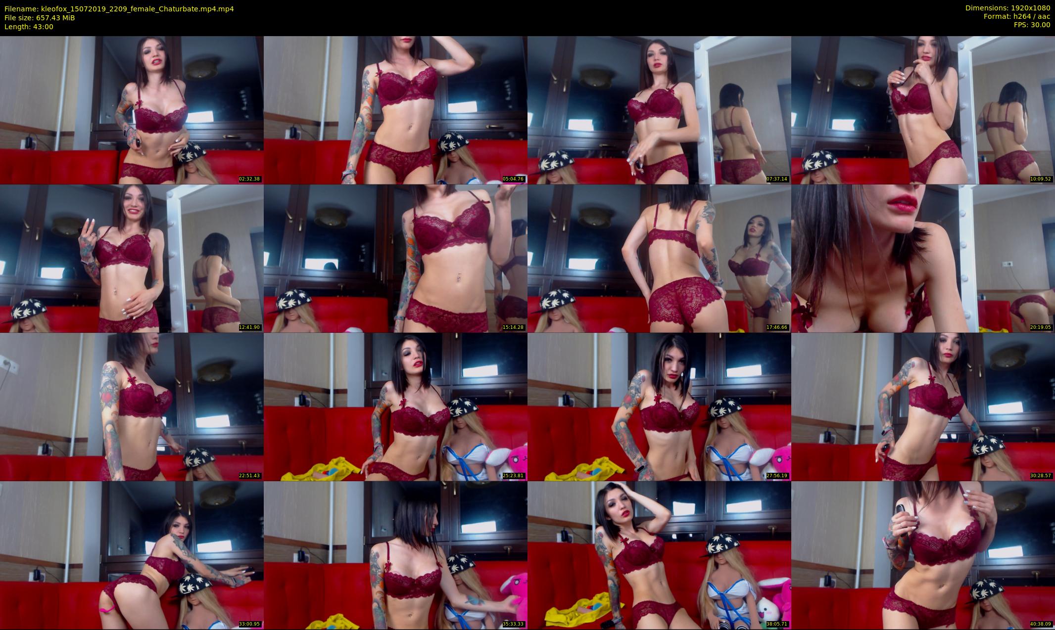 kleofox — 43 minute Chaturbate female cam show recording, 1080p, Jul 15, 2019