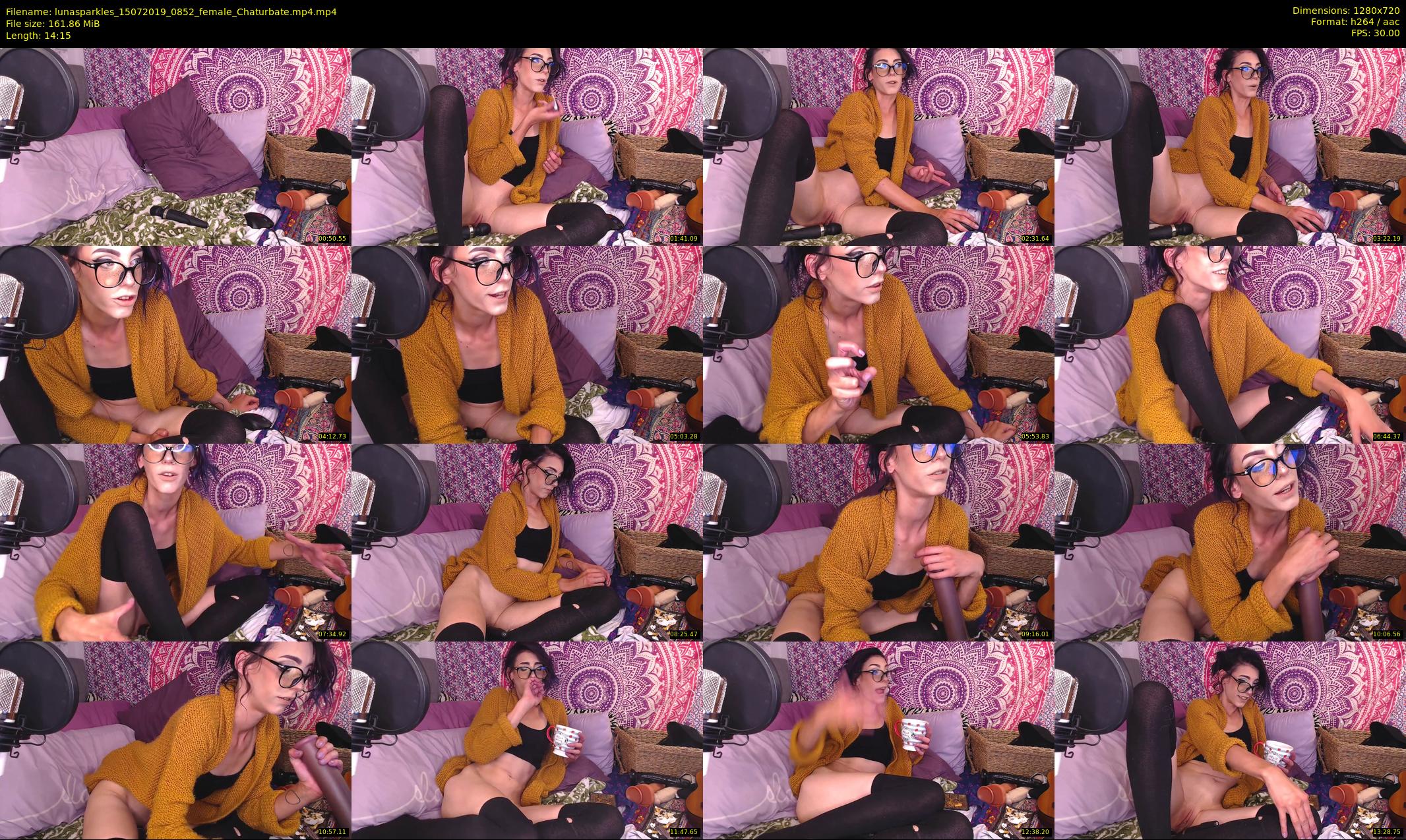 lunasparkles — 15 minute Chaturbate female cam show recording, 720p, Jul 15, 2019