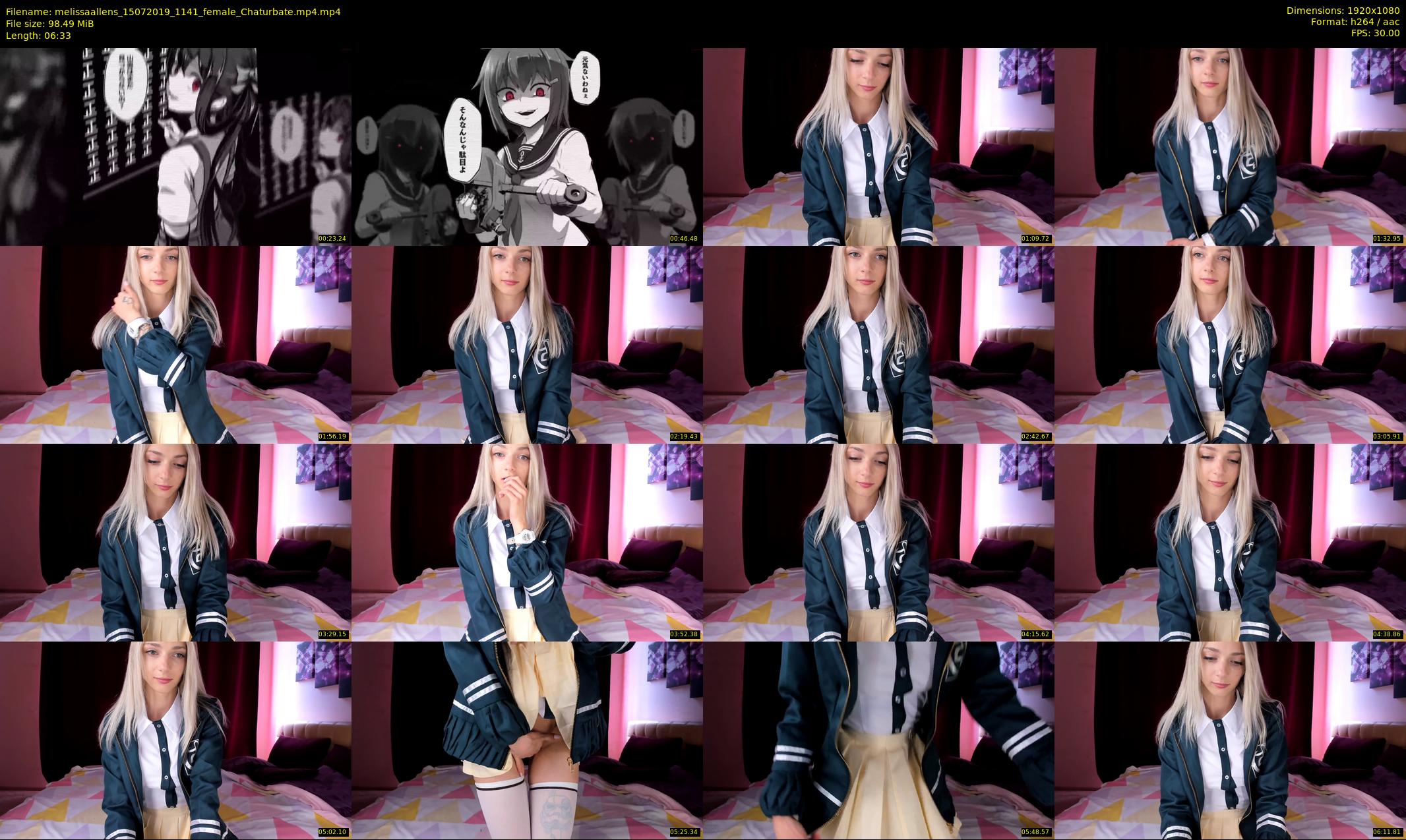 melissaallens — 7 minute Chaturbate female cam show recording, 1080p, Jul 15, 2019