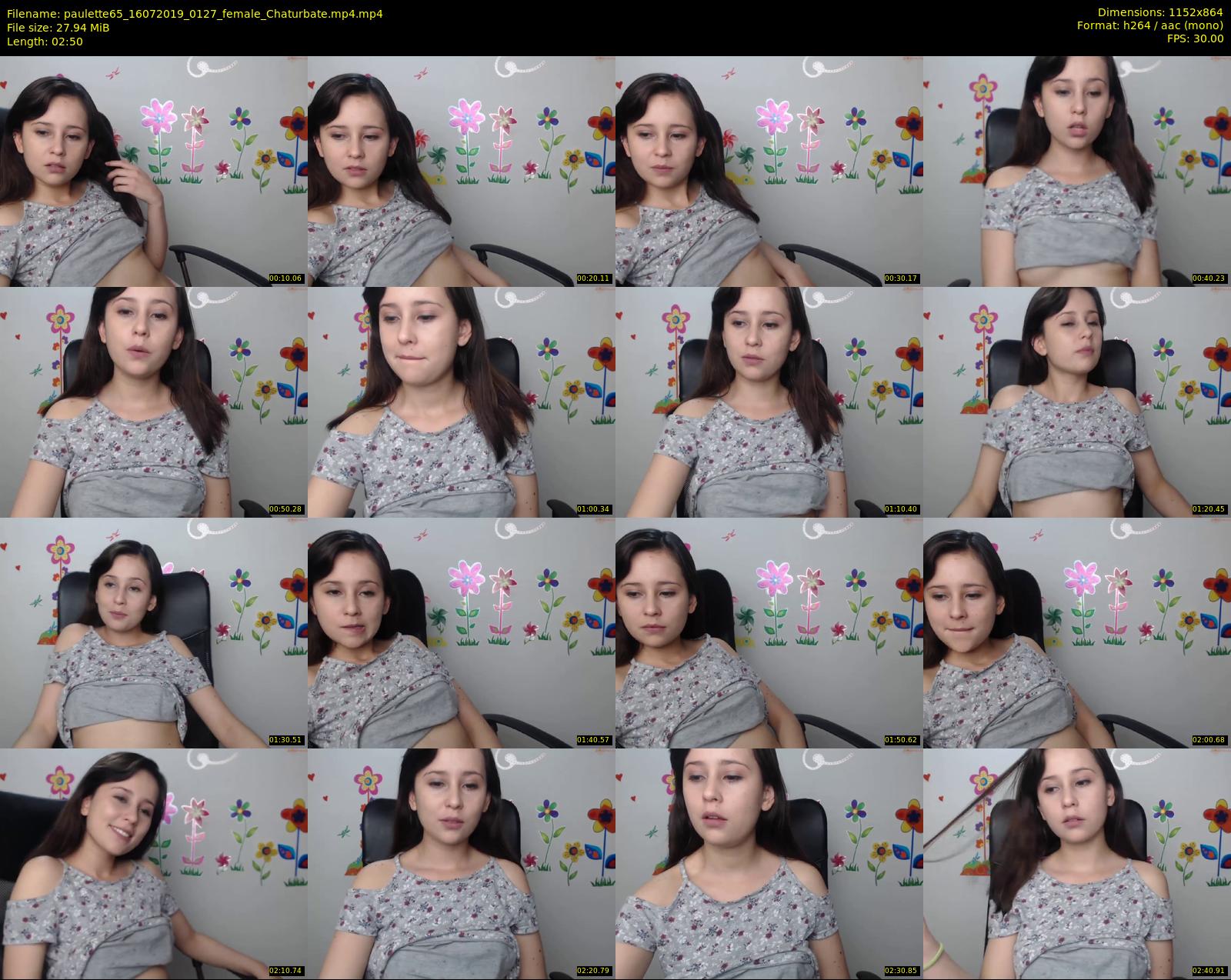 paulette65 — 3 minute Chaturbate female cam show recording, 720p, Jul 16, 2019