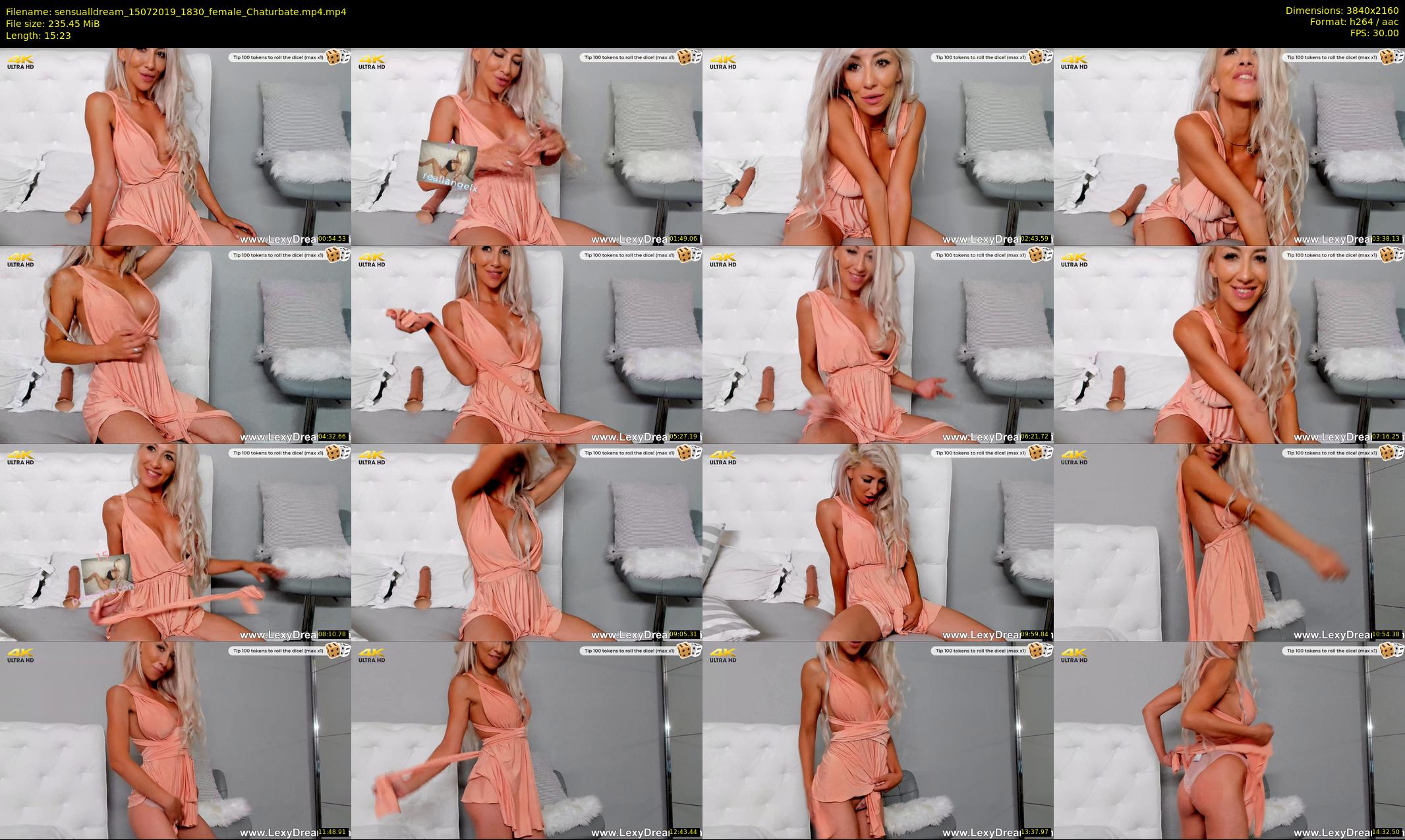 sensualldream — 16 minute Chaturbate female cam show recording, 4K, Jul 15, 2019