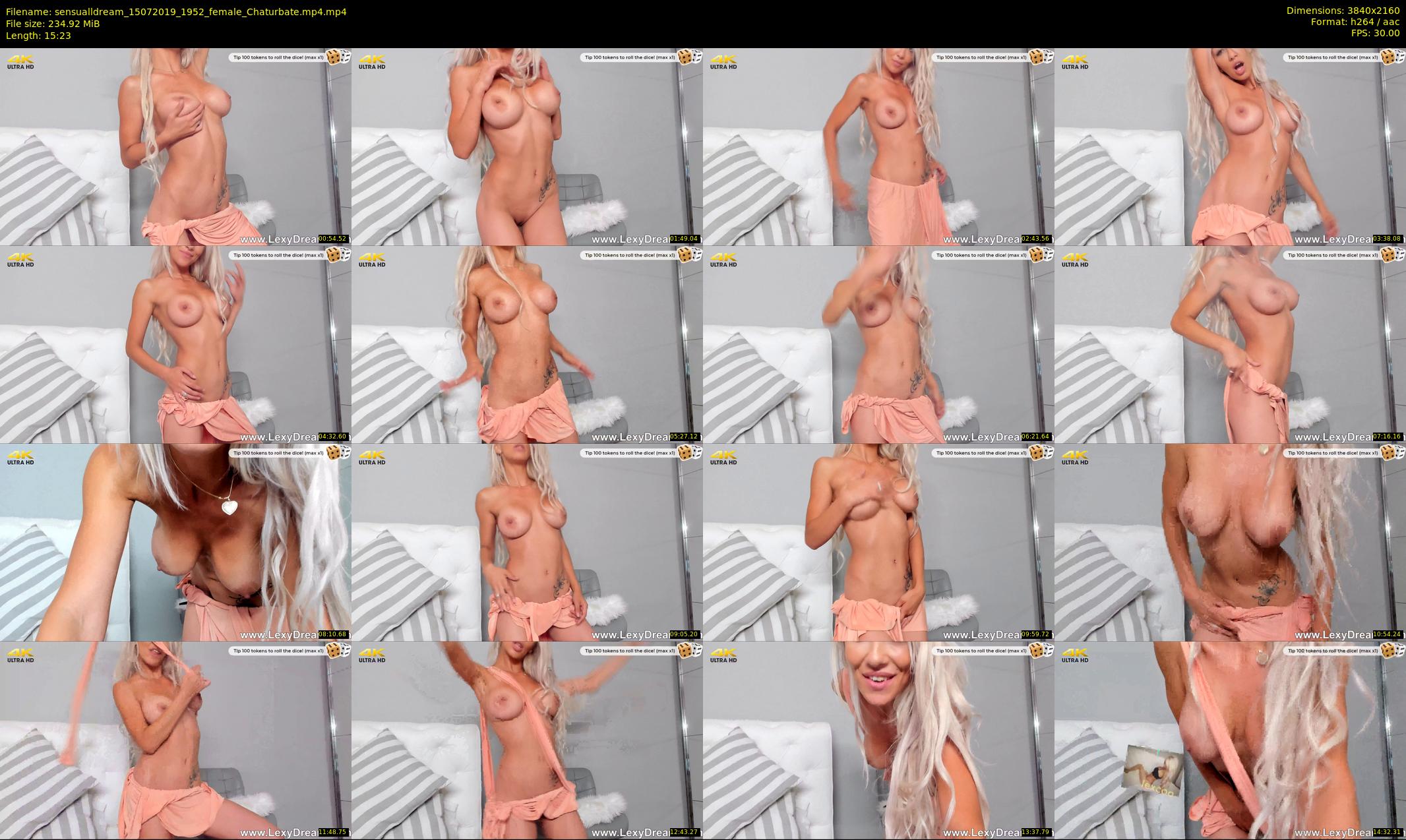 sensualldream — 16 minute Chaturbate female cam show recording, 4K, Jul 15, 2019