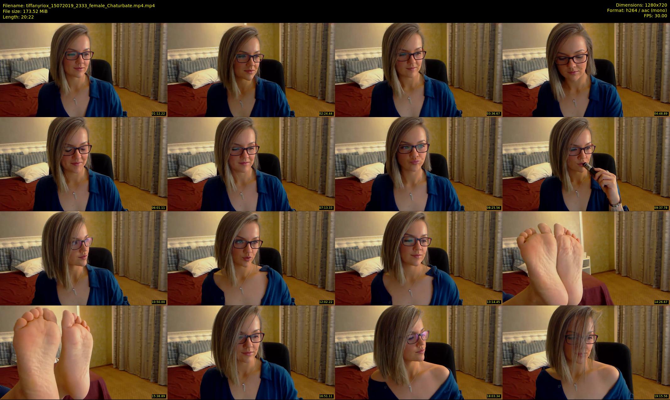 tiffanyriox — 21 minute Chaturbate female cam show recording, 720p, Jul 15, 2019