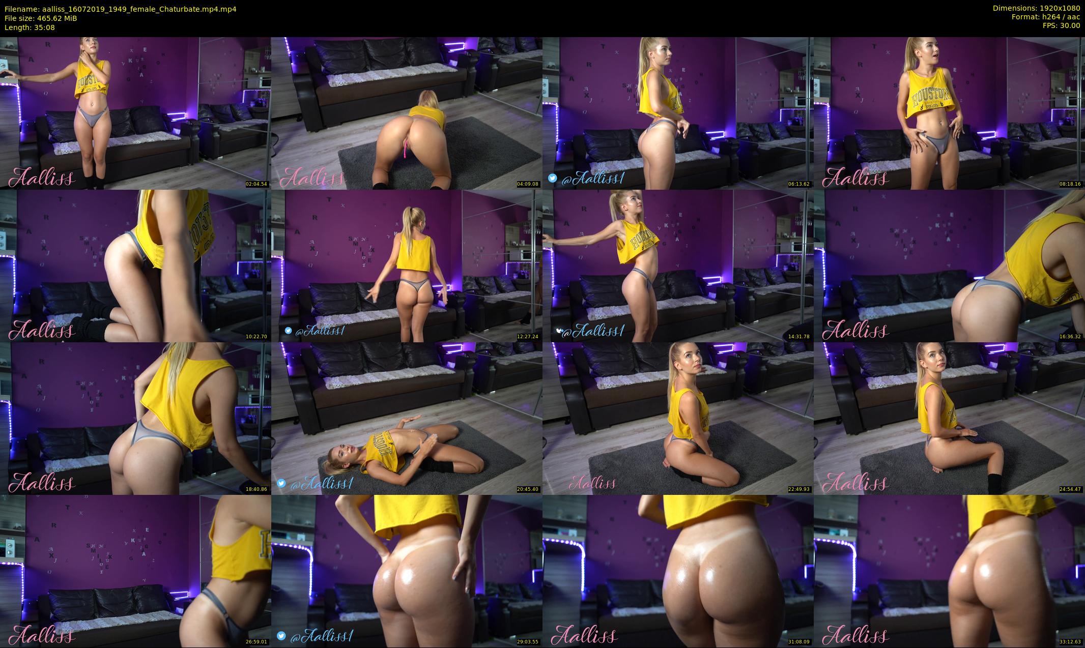 aalliss — 36 minute Chaturbate female cam show recording, 1080p, Jul 16, 2019