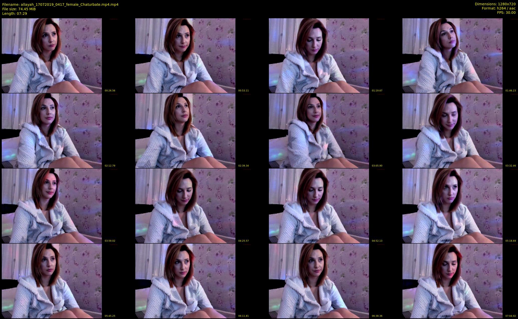 allayah — 8 minute Chaturbate female cam show recording, 720p, Jul 17, 2019