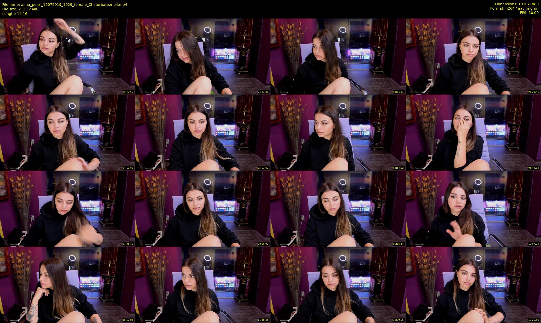 alma_pearl — 15 minute Chaturbate female cam show recording, 1080p, Jul 16, 2019