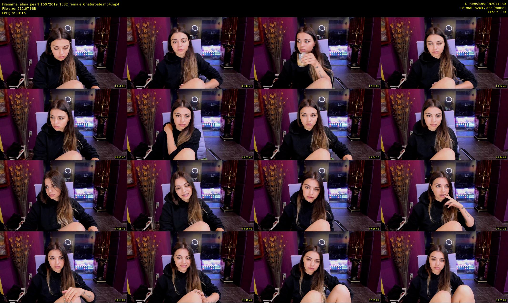 alma_pearl — 15 minute Chaturbate female cam show recording, 1080p, Jul 16, 2019