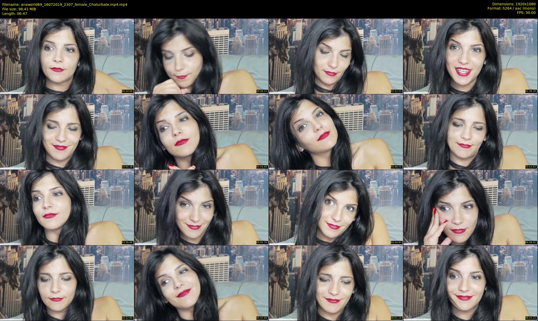 anaworld69 — 7 minute Chaturbate female cam show recording, 1080p, Jul 16, 2019
