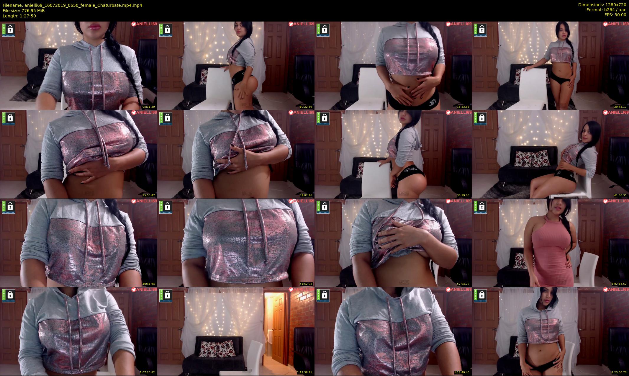 anielli69 — 88 minute Chaturbate female cam show recording, 720p, Jul 16, 2019