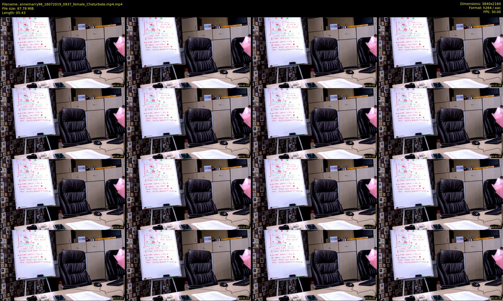 annemarry96 — 6 minute Chaturbate female cam show recording, 4K, Jul 16, 2019