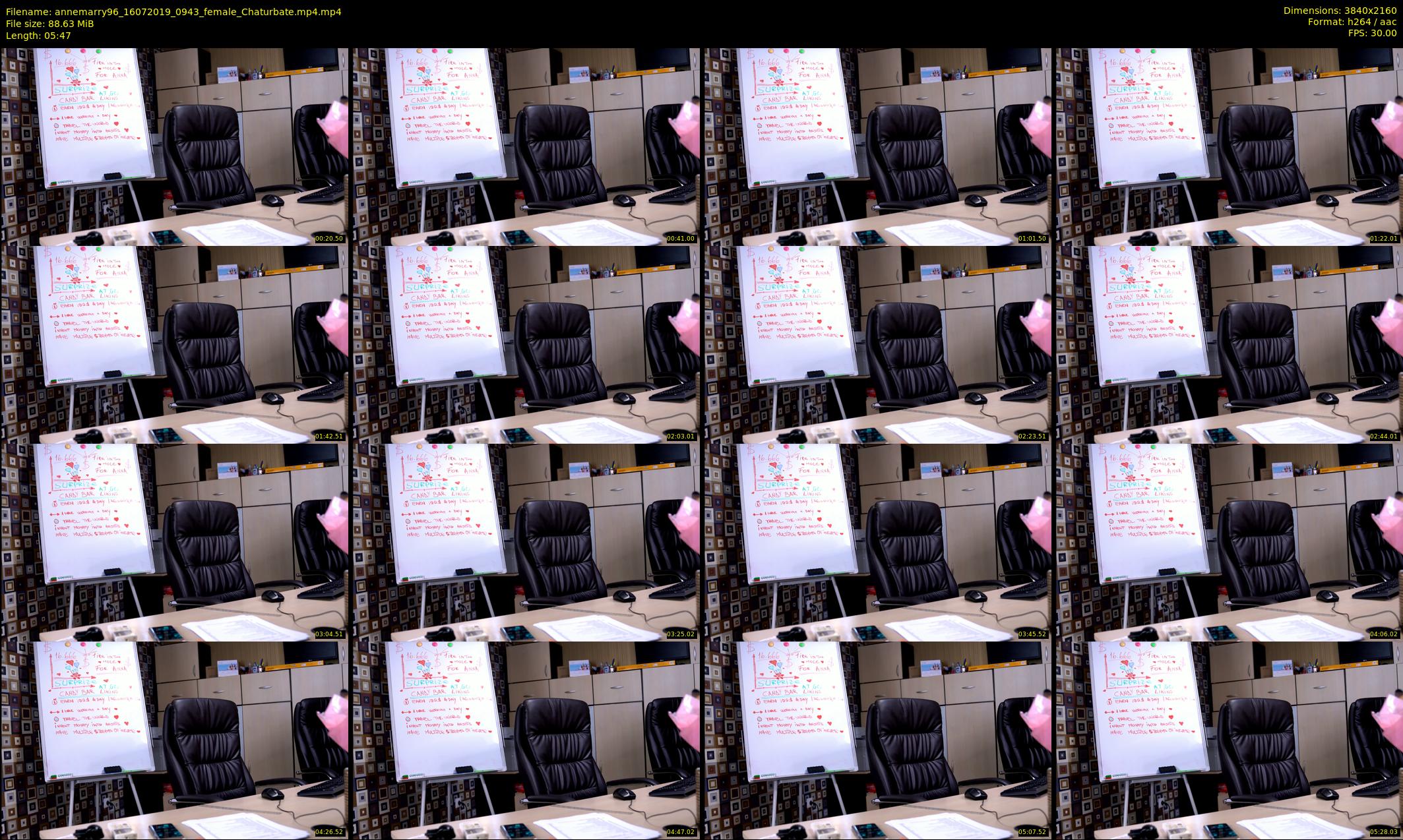 annemarry96 — 6 minute Chaturbate female cam show recording, 4K, Jul 16, 2019