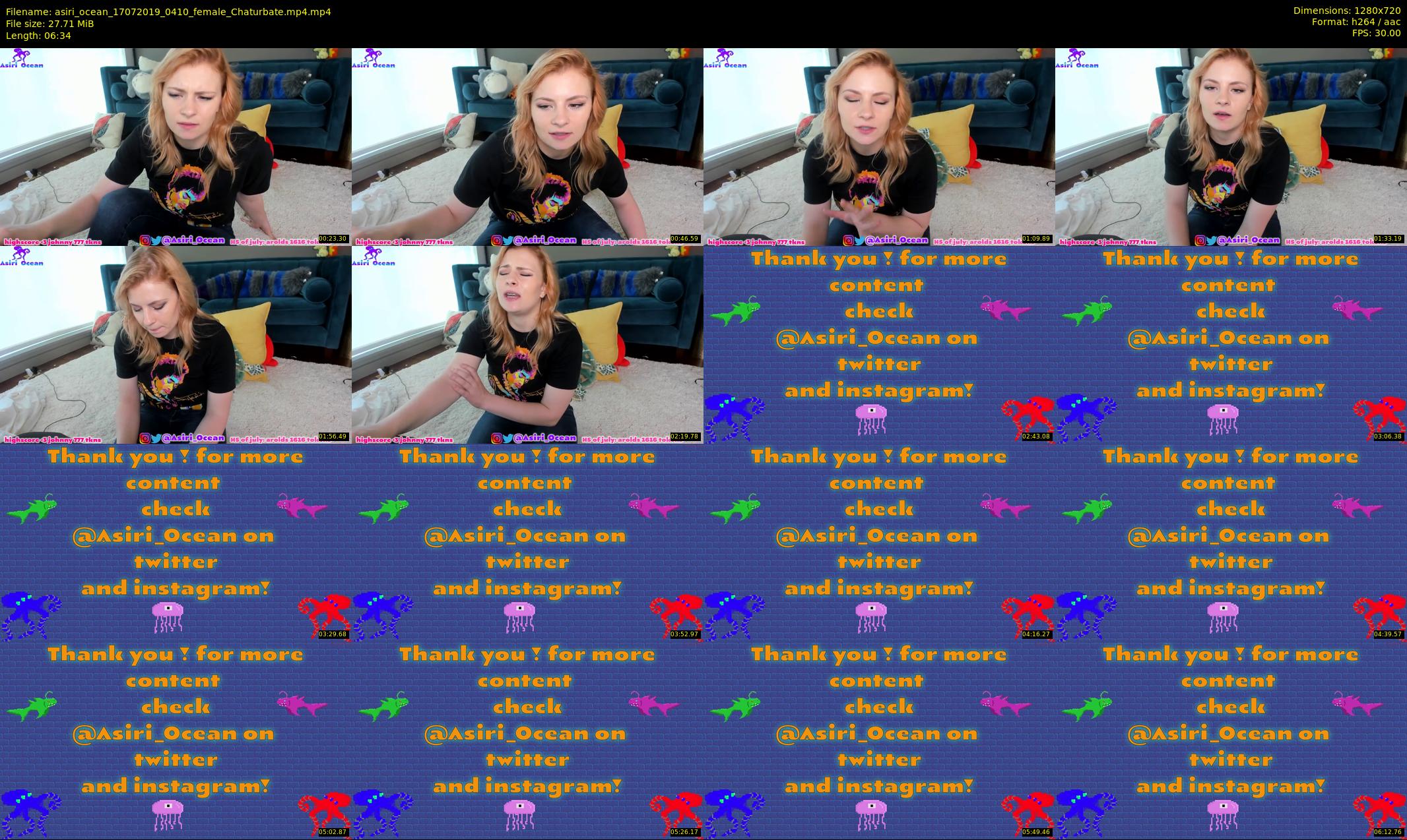 asiri_ocean — 7 minute Chaturbate female cam show recording, 720p, Jul 17, 2019