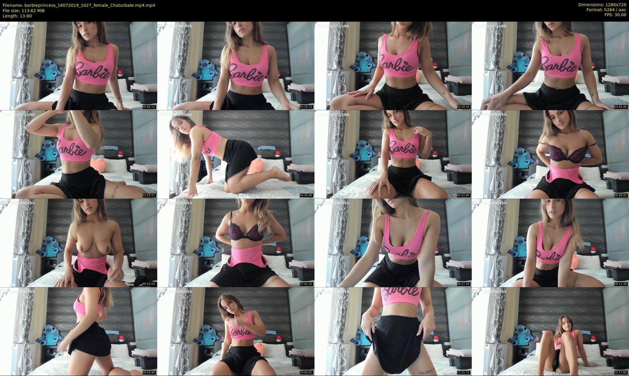 barbieprincess — 13 minute Chaturbate female cam show recording, 720p, Jul 16, 2019