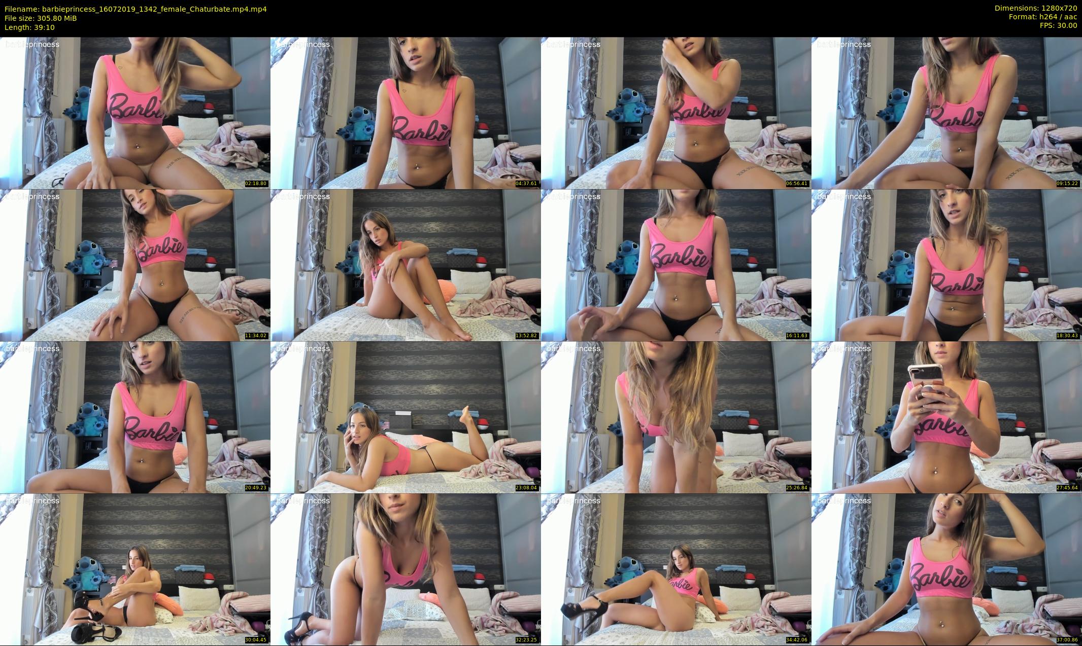 barbieprincess — 40 minute Chaturbate female cam show recording, 720p, Jul 16, 2019