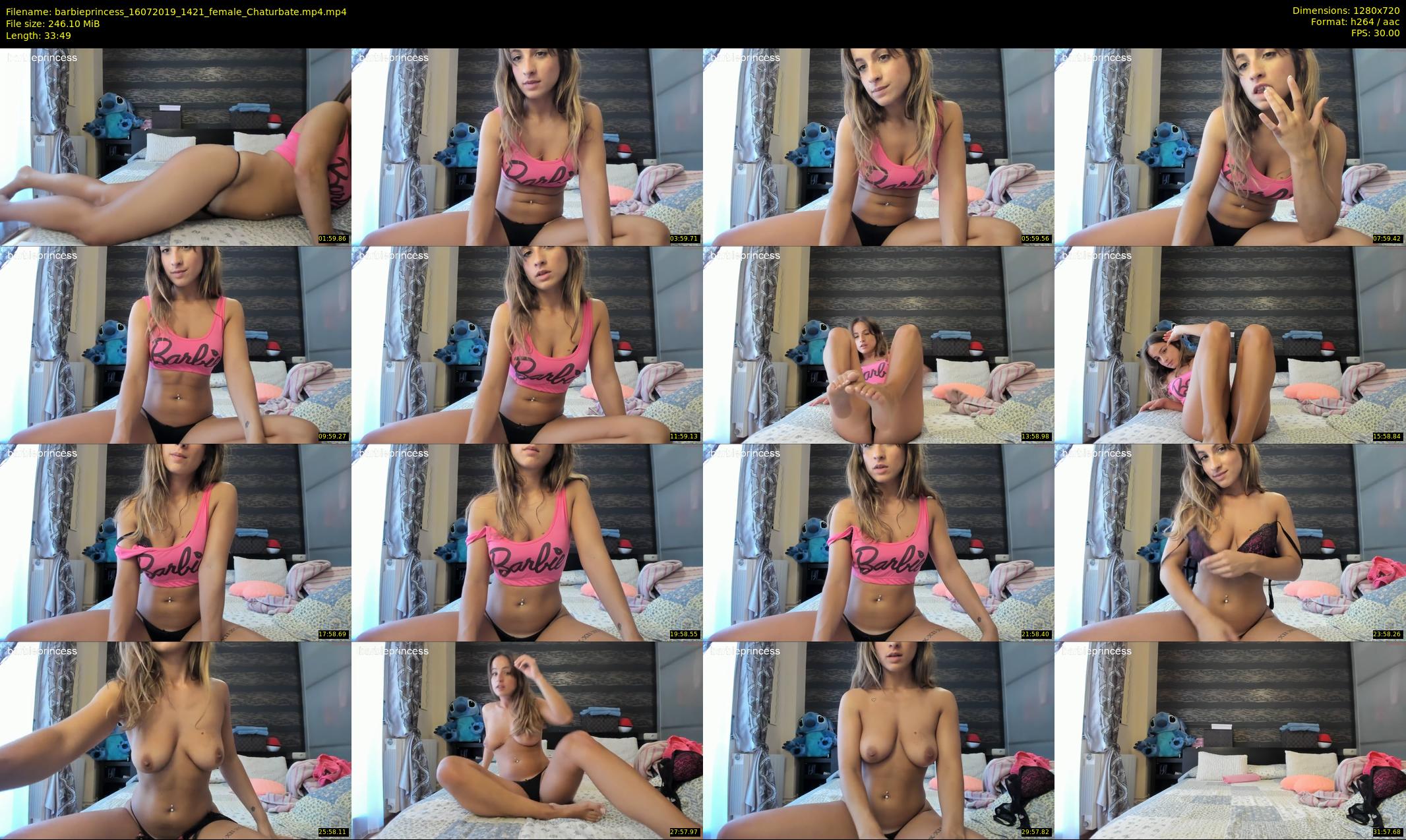 barbieprincess — 34 minute Chaturbate female cam show recording, 720p, Jul 16, 2019