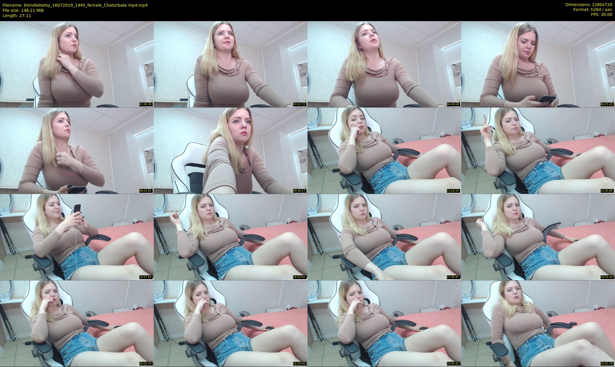 blondiebetsy — 28 minute Chaturbate female cam show recording, 720p, Jul 16, 2019