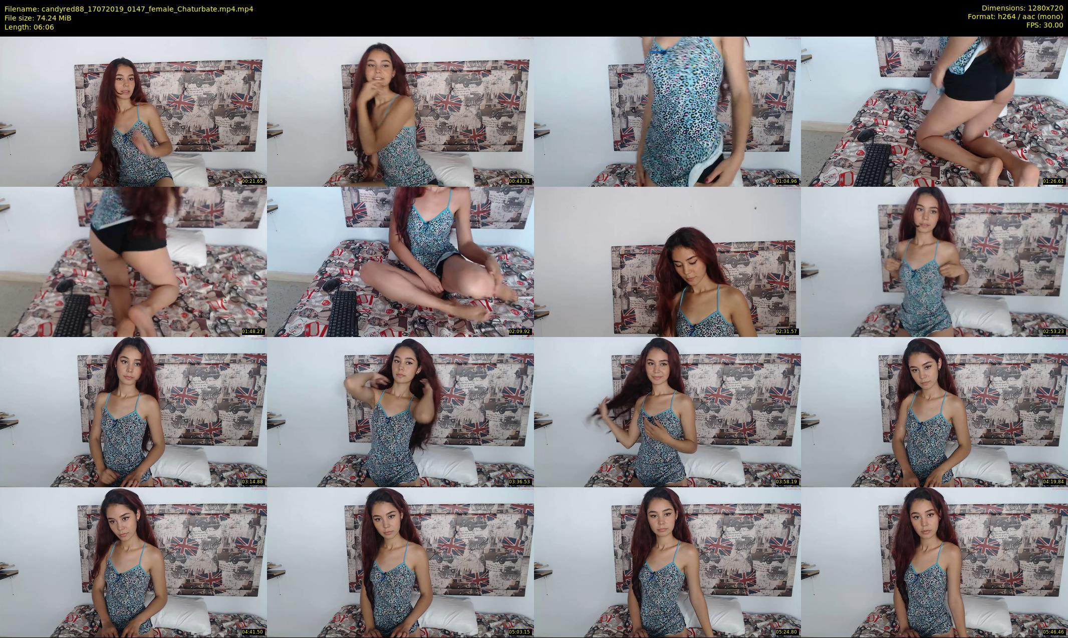 candyred88 — 7 minute Chaturbate female cam show recording, 720p, Jul 17, 2019