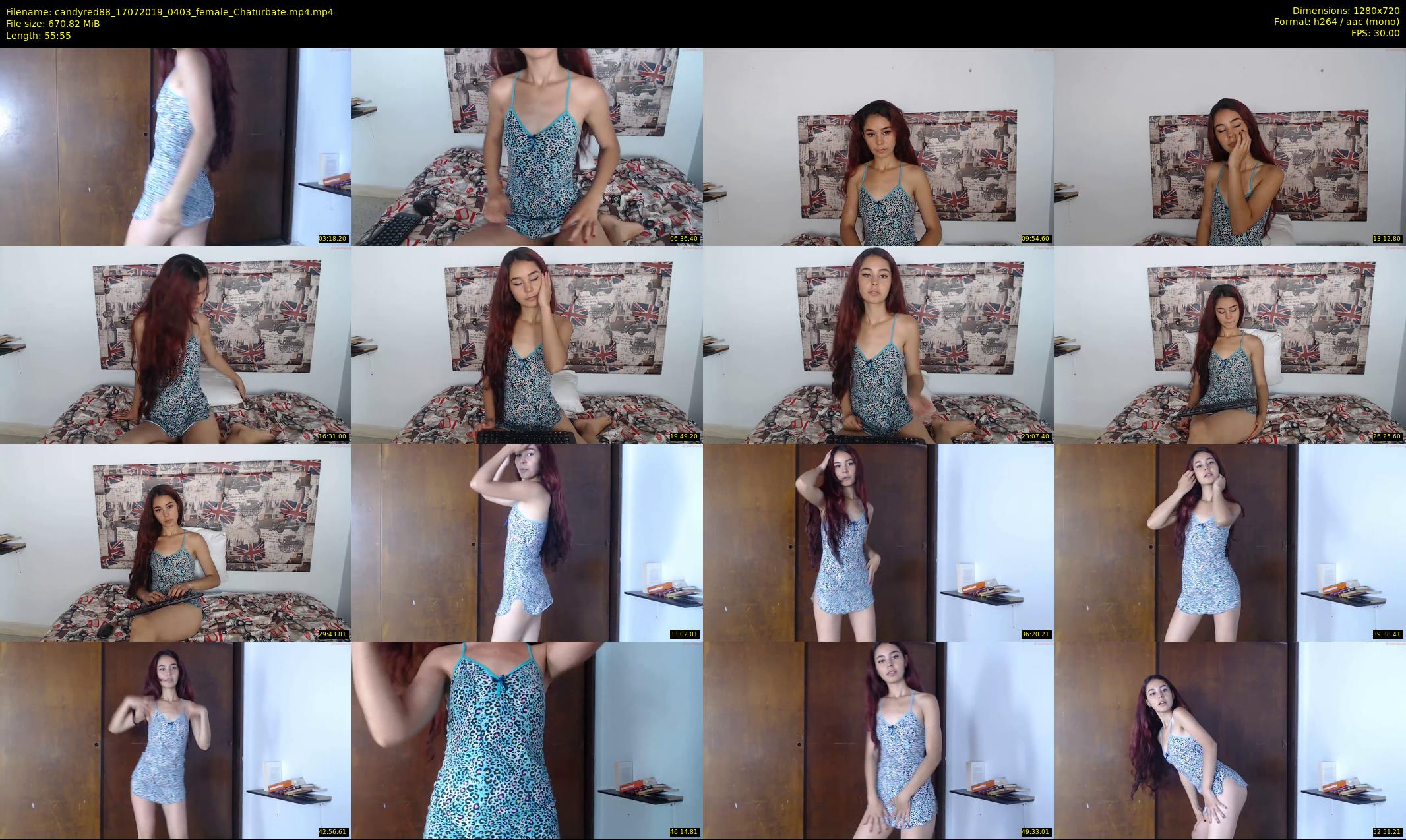 candyred88 — 56 minute Chaturbate female cam show recording, 720p, Jul 17, 2019