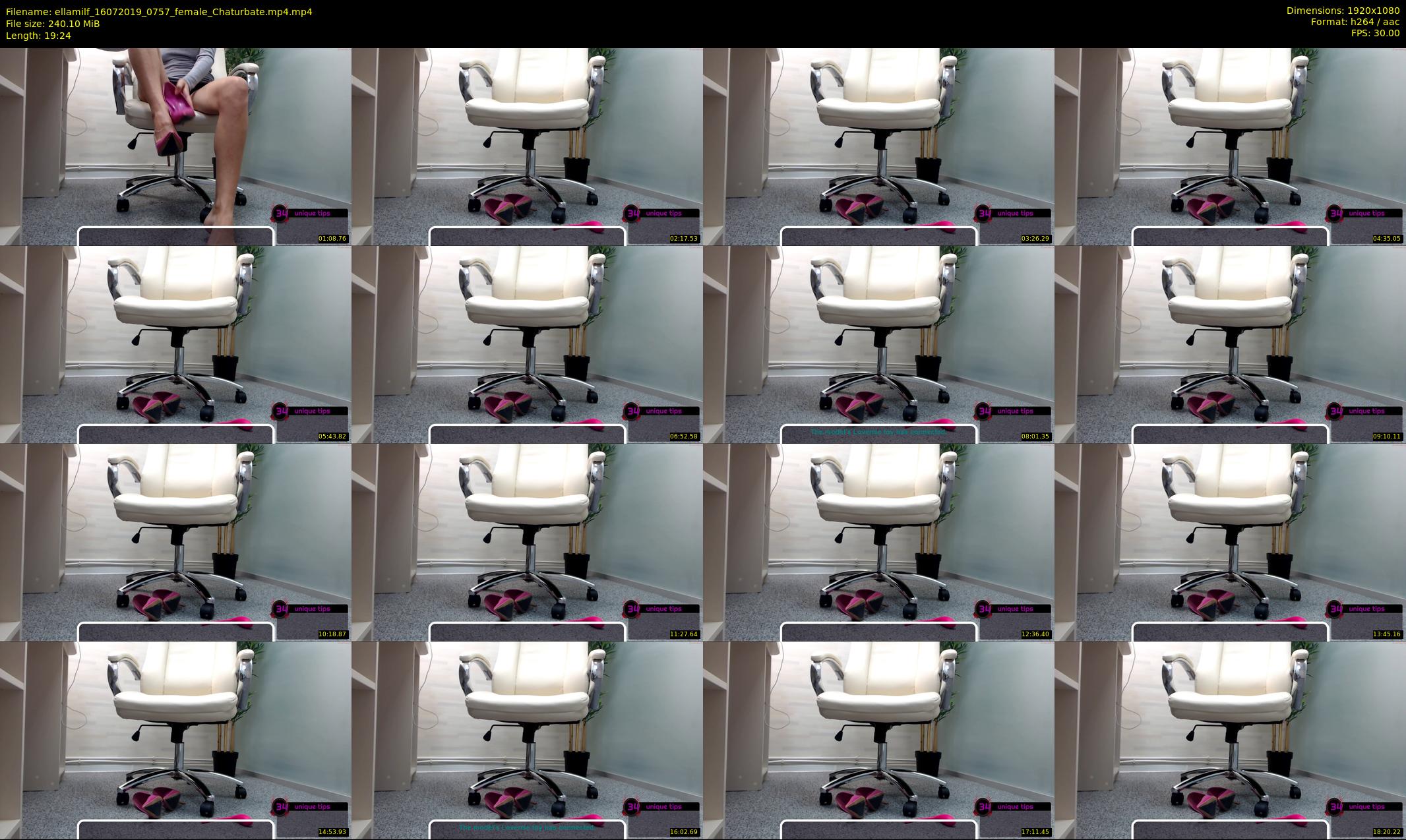 ellamilf — 20 minute Chaturbate female cam show recording, 1080p, Jul 16, 2019