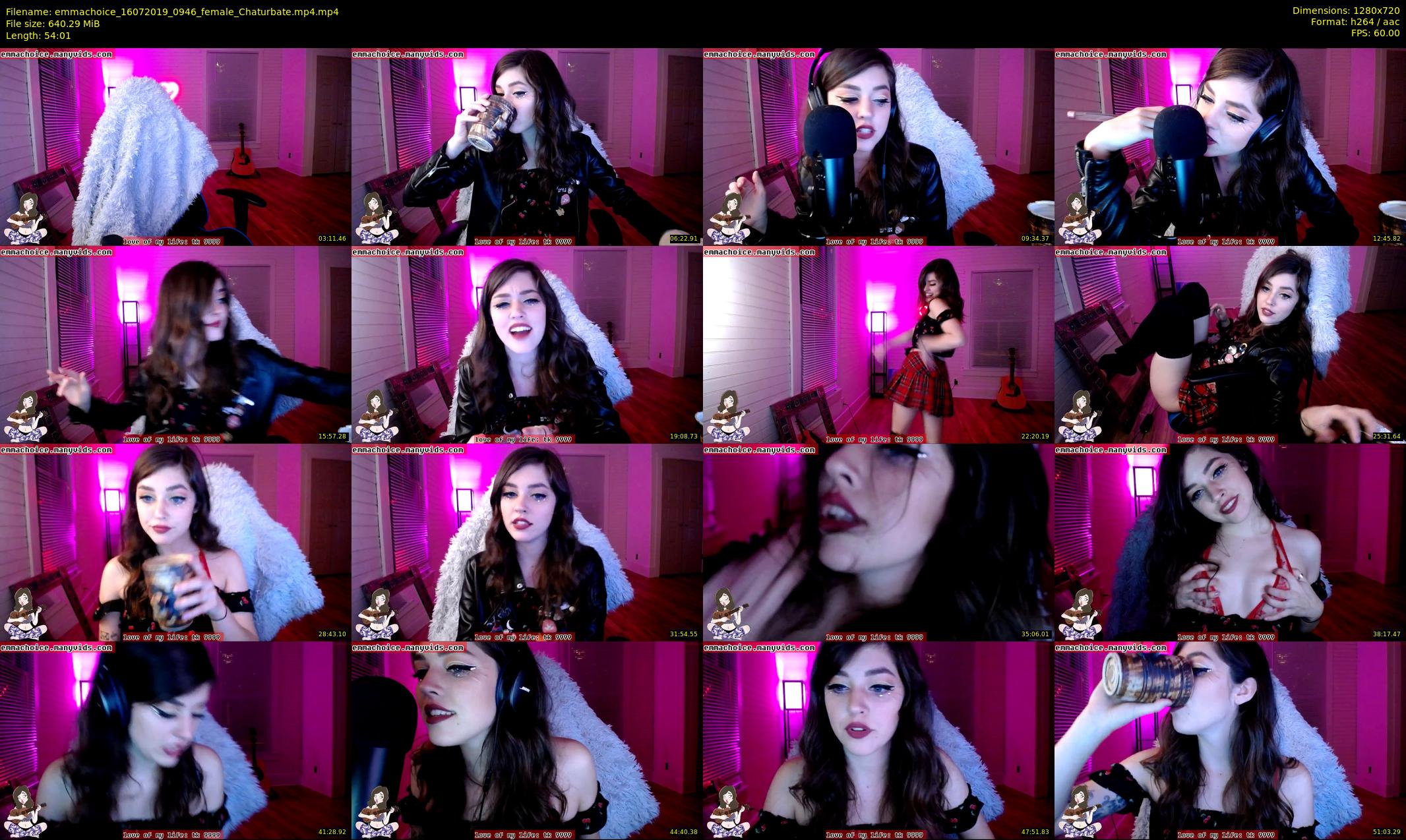 emmachoice — 55 minute Chaturbate female cam show recording, 720p, Jul 16, 2019